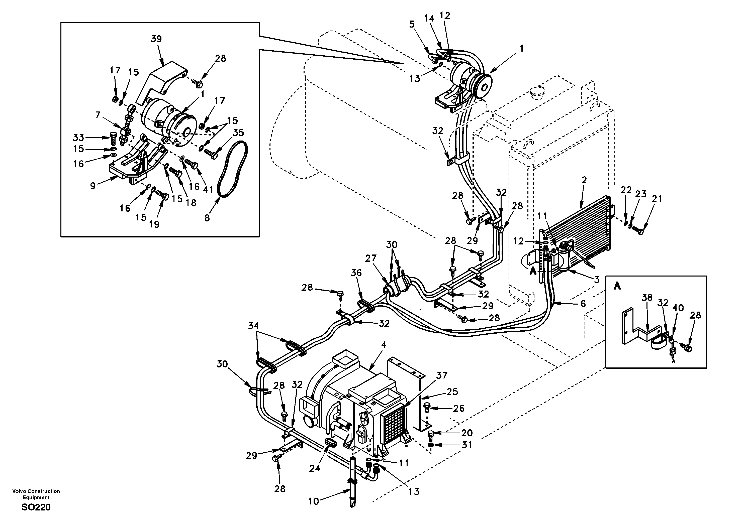 Air conditioning unit line — volvo parts diagram