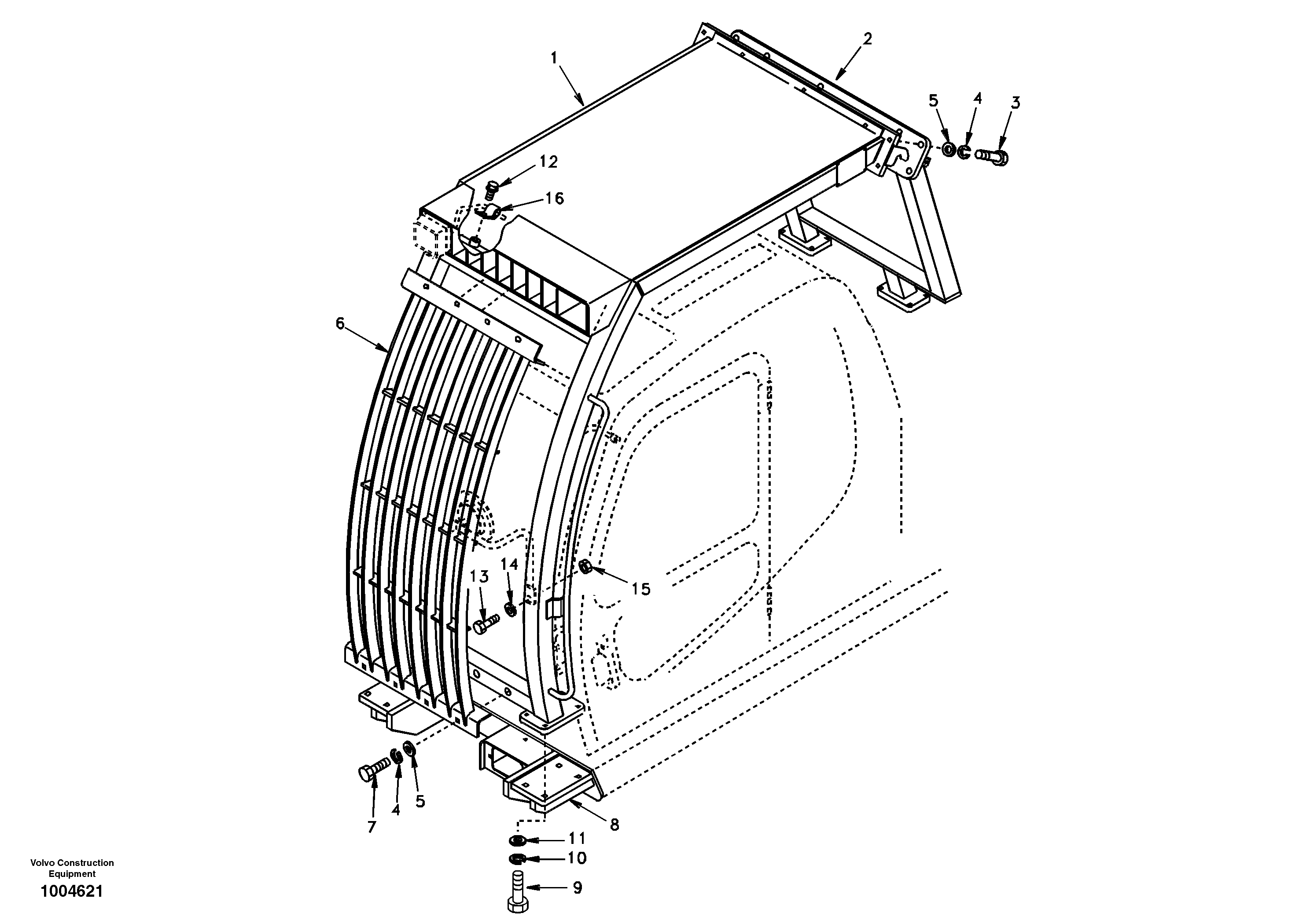 Falling object guards — volvo parts diagram