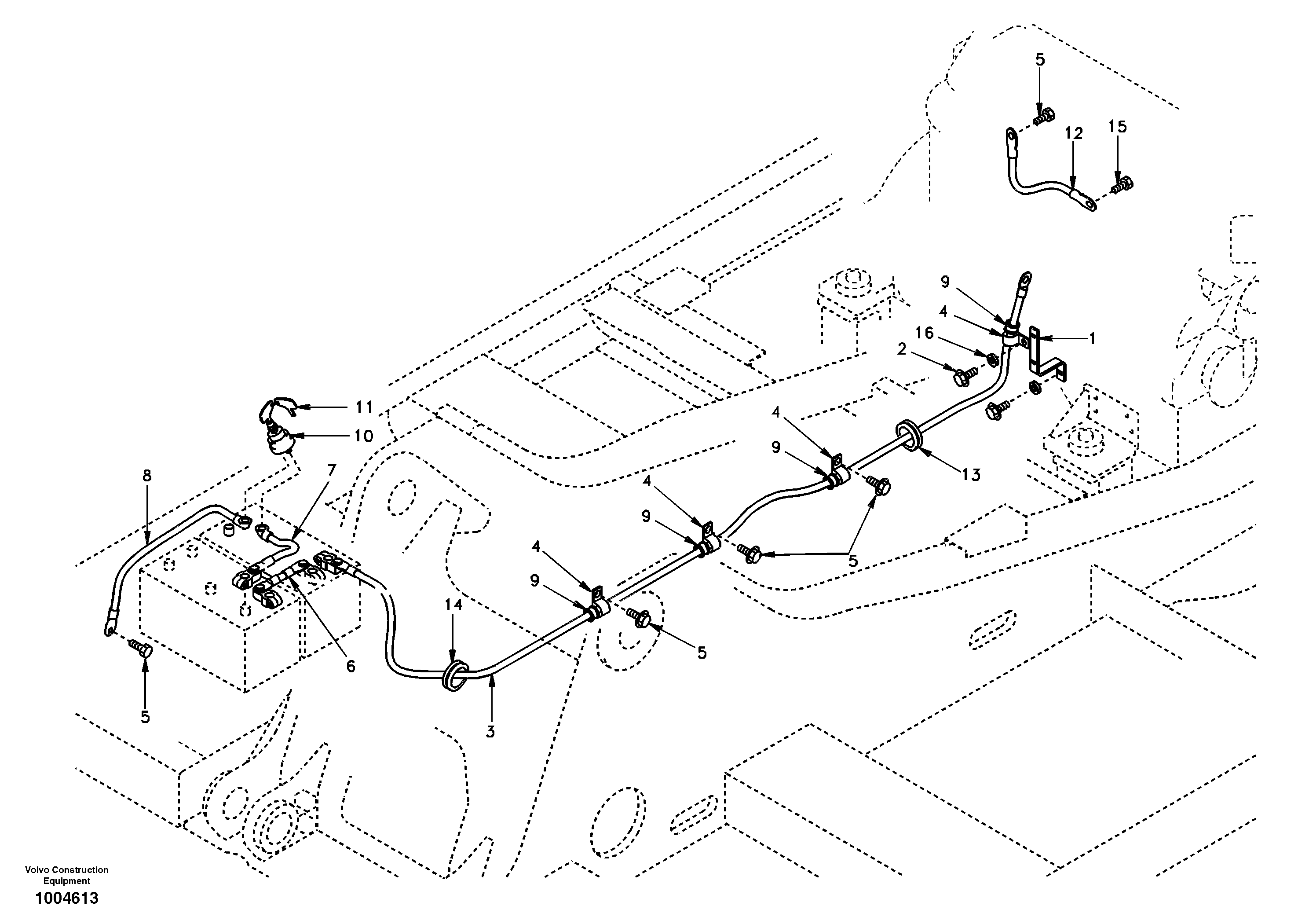 Cables, battery — volvo parts diagram