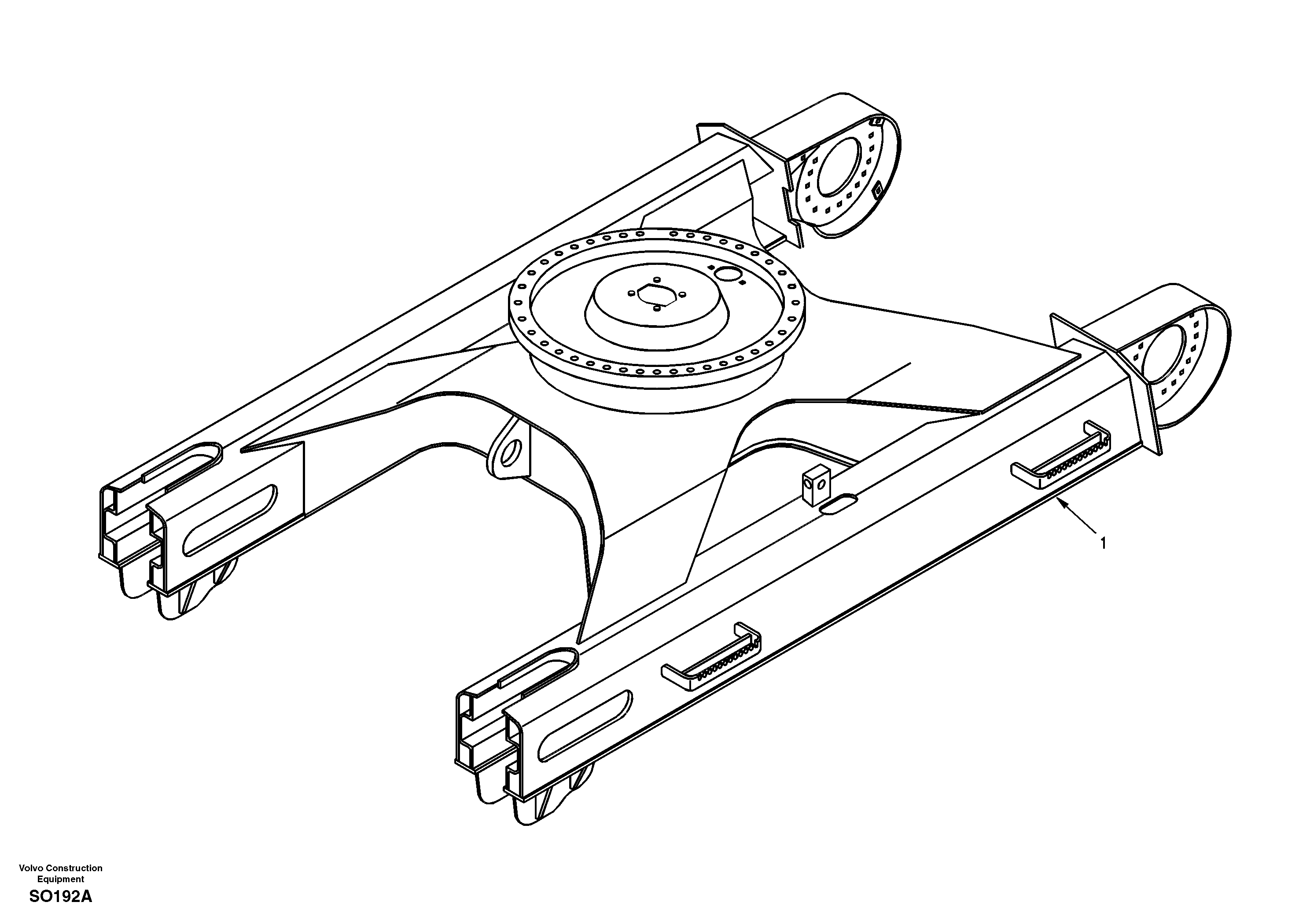 Undercarriage frame — volvo parts diagram