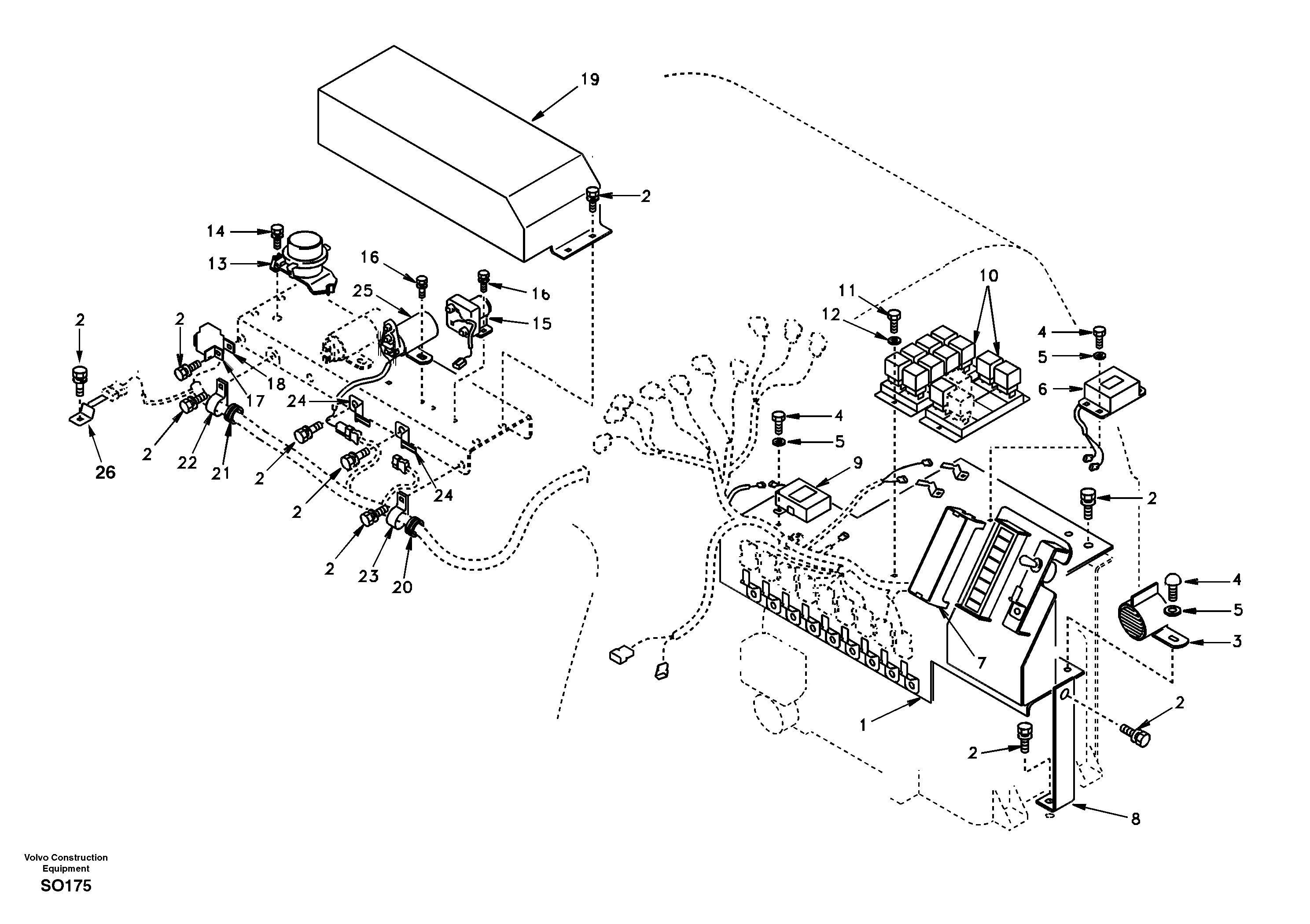 Electrical distribution box — volvo parts diagram