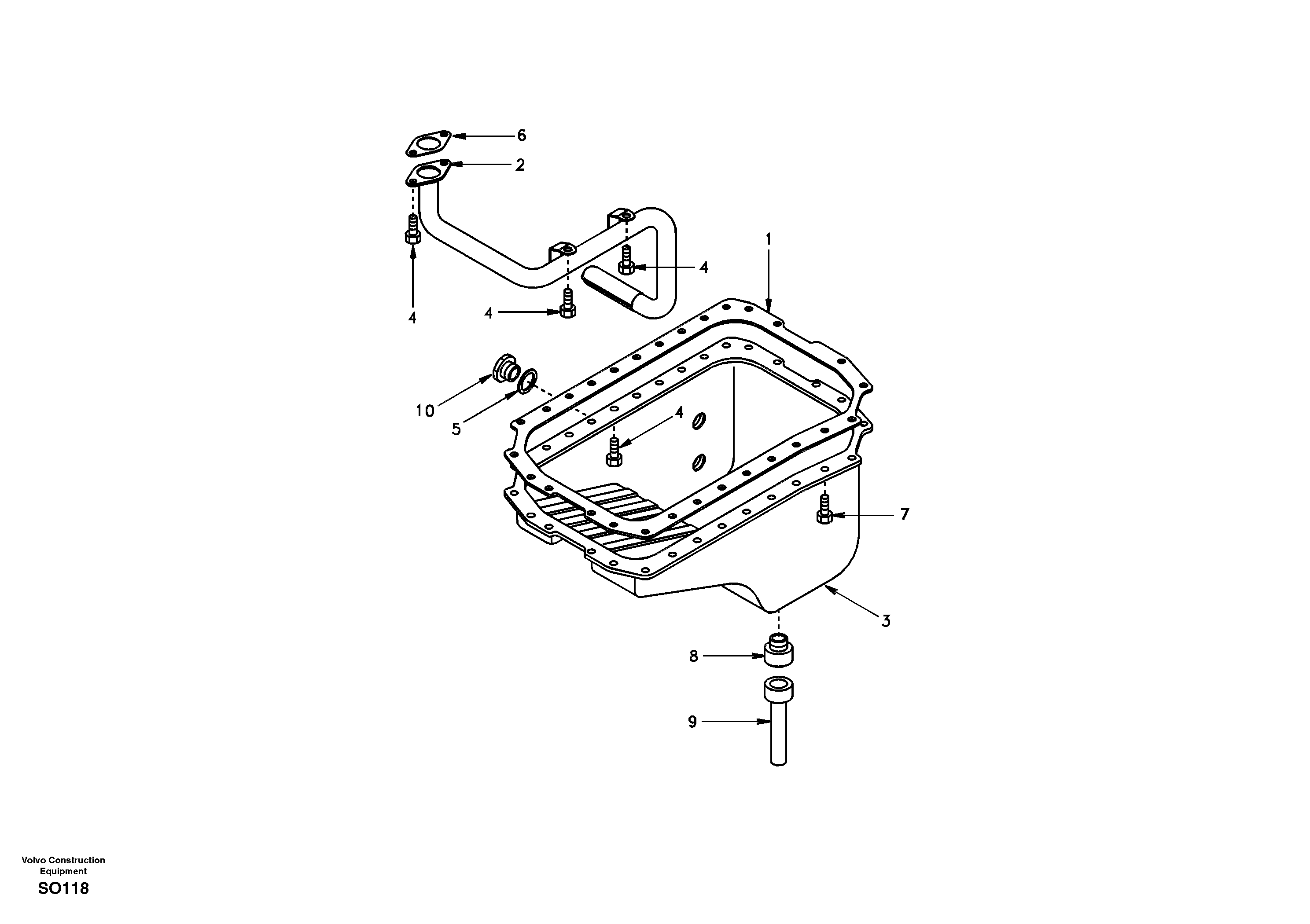 Oil sump — volvo parts diagram