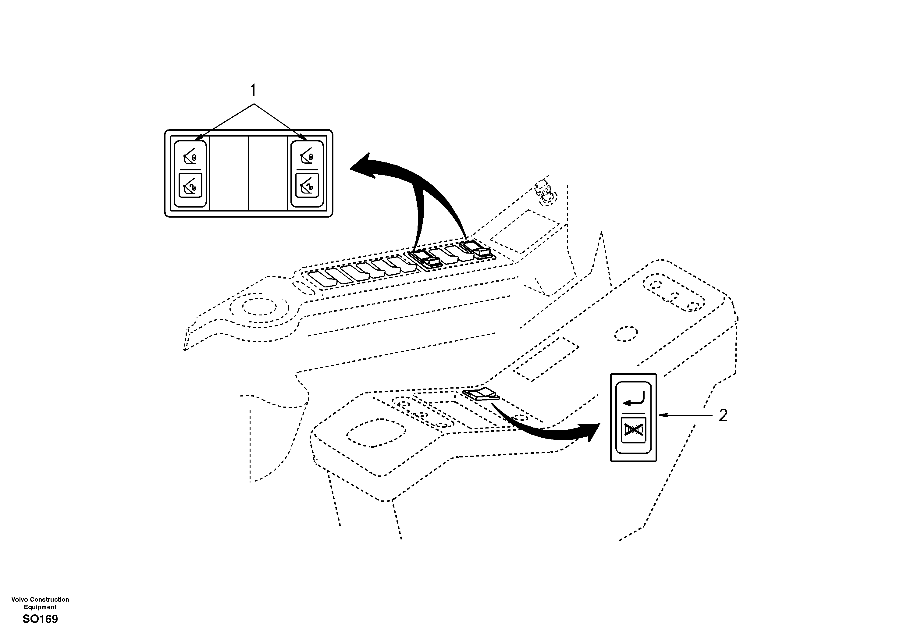 Switch, quickfit control — volvo parts diagram