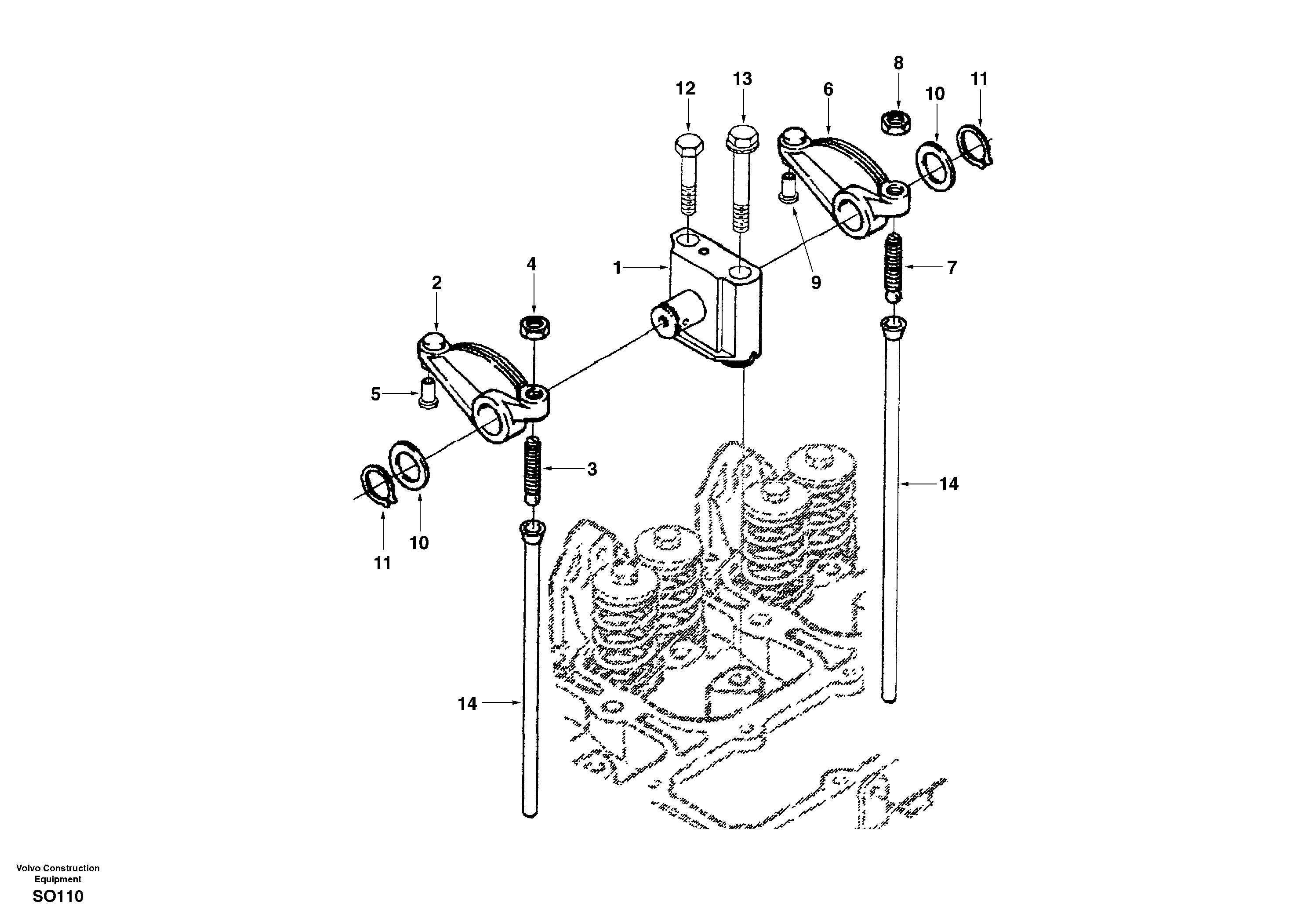 Rocker arm — volvo parts diagram