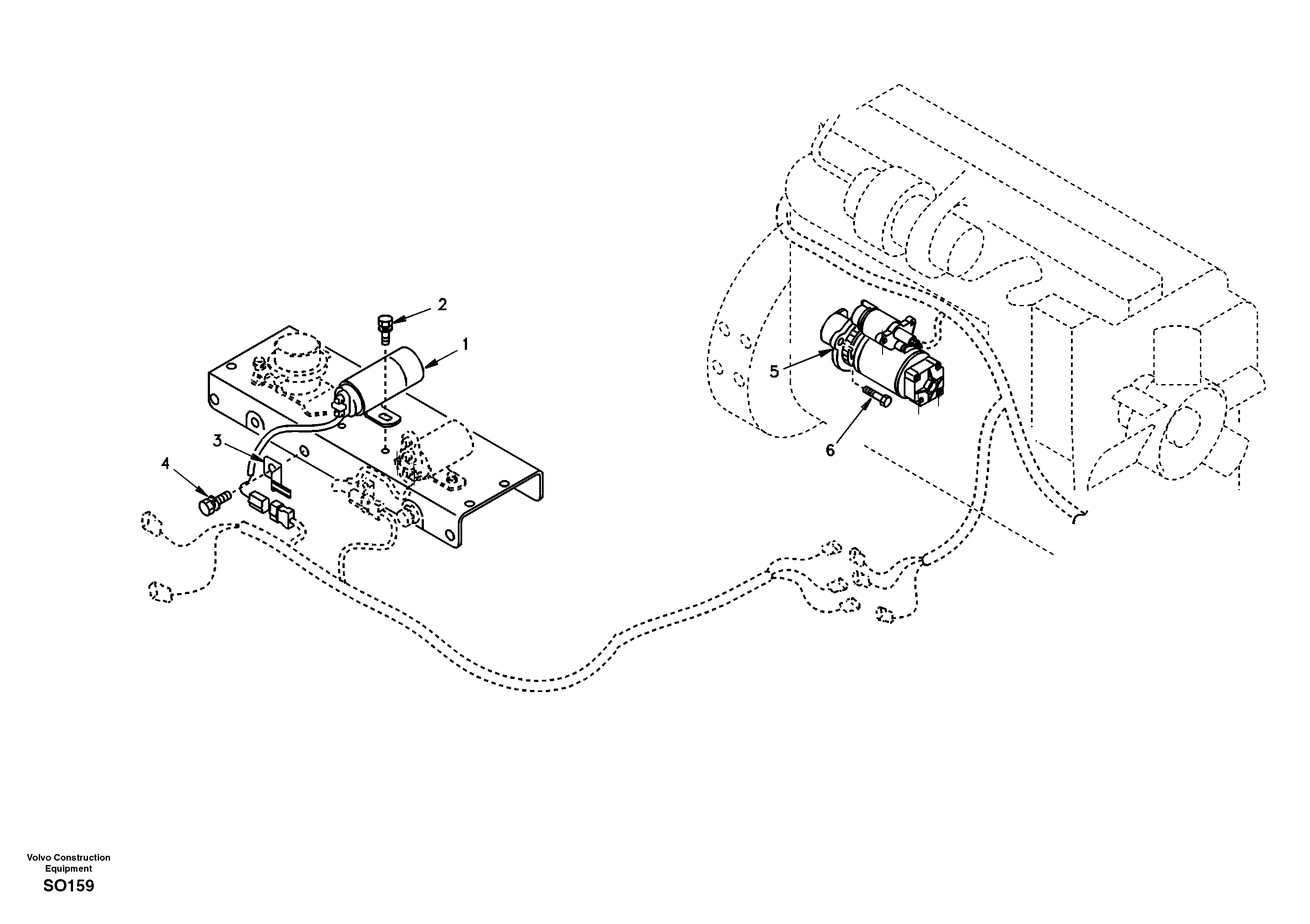 Starter motor, mounting — volvo parts diagram