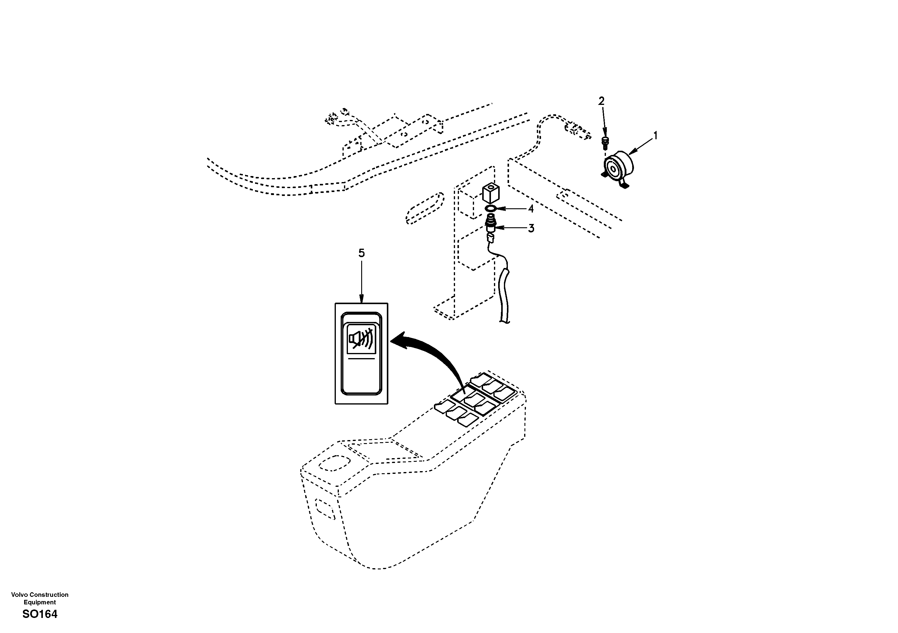 Back-up warning unit — volvo parts diagram