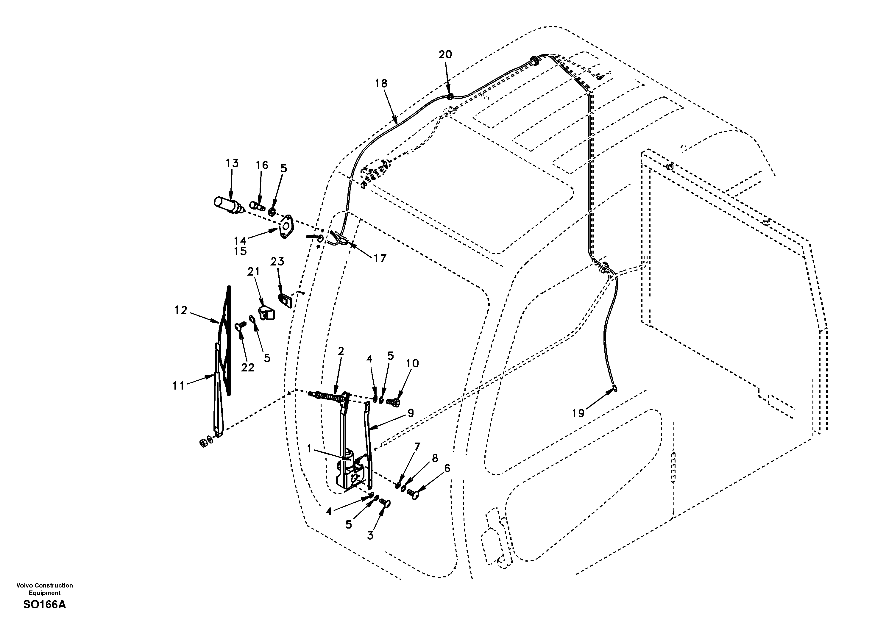 Windshield wiper — volvo parts diagram