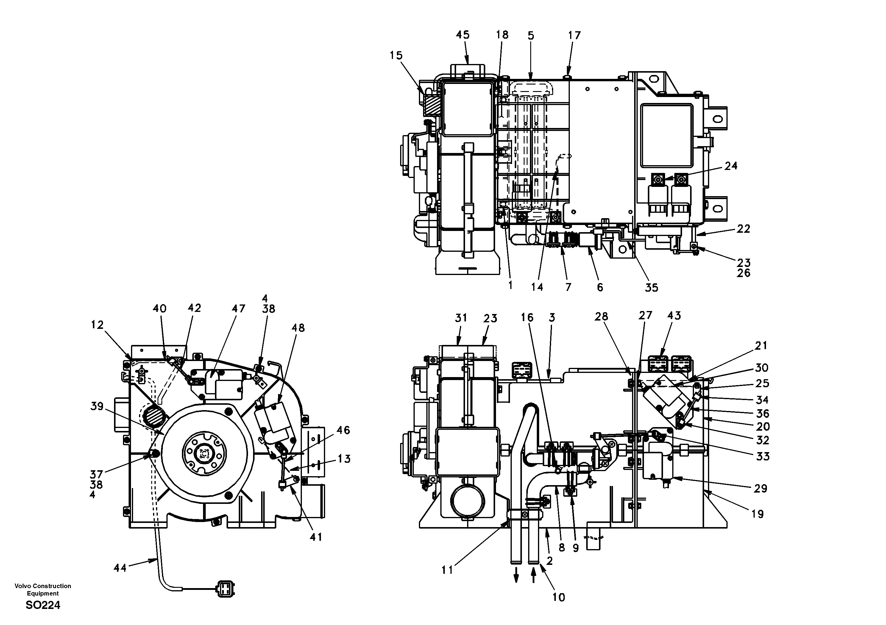 Heating unit — volvo parts diagram