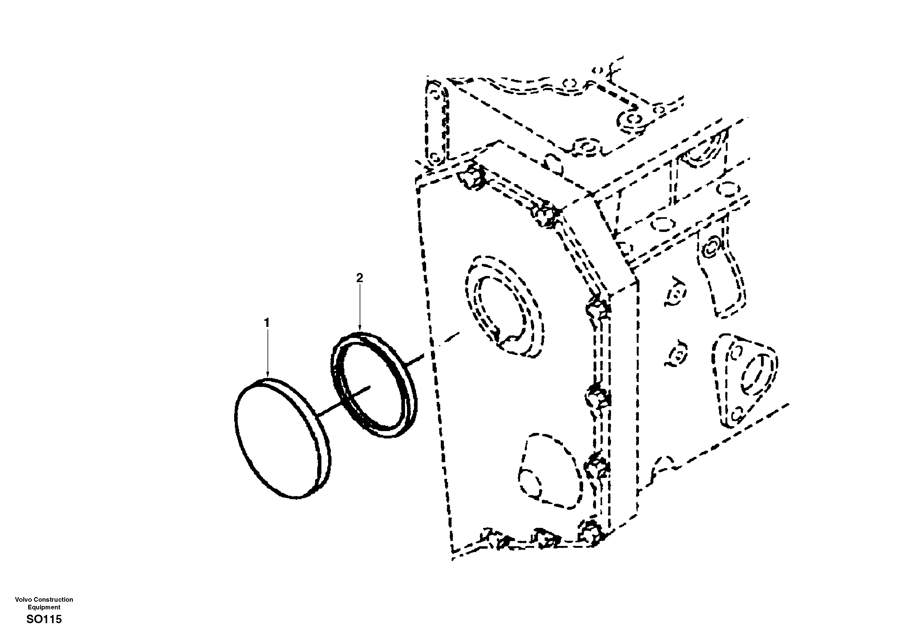 Tachometer drive cover — volvo parts diagram