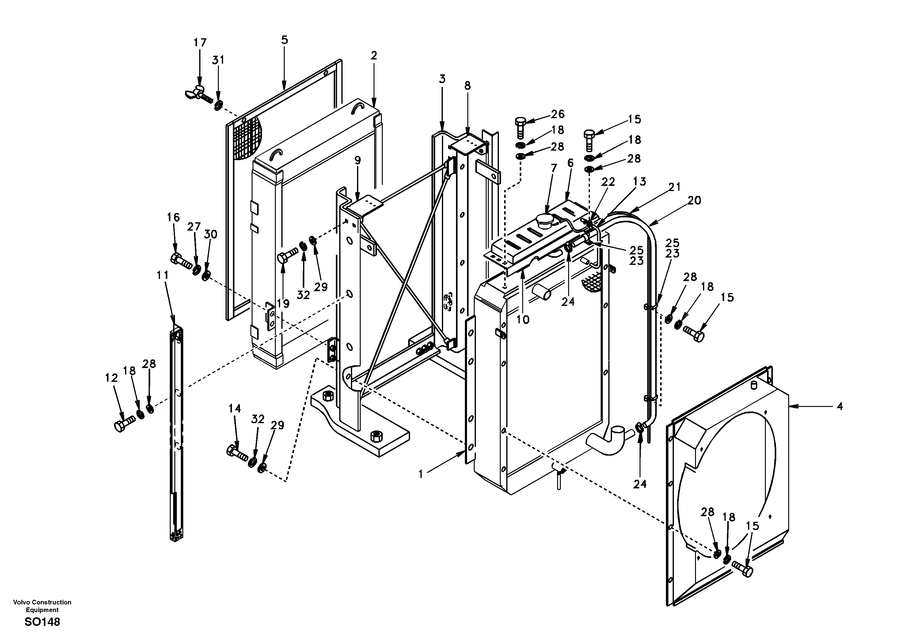 Radiator — volvo parts diagram