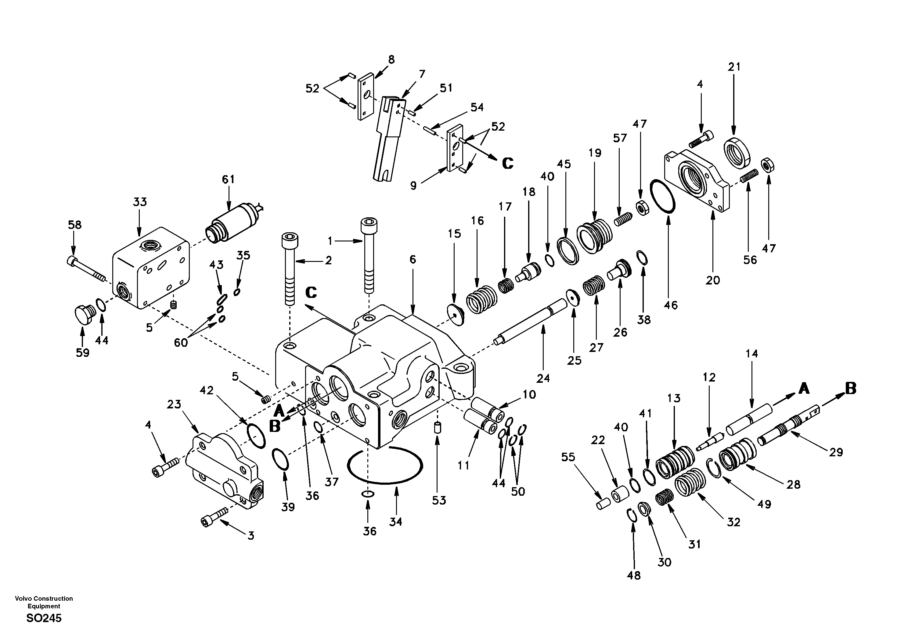 Regulator, hydraulic pump — volvo parts diagram
