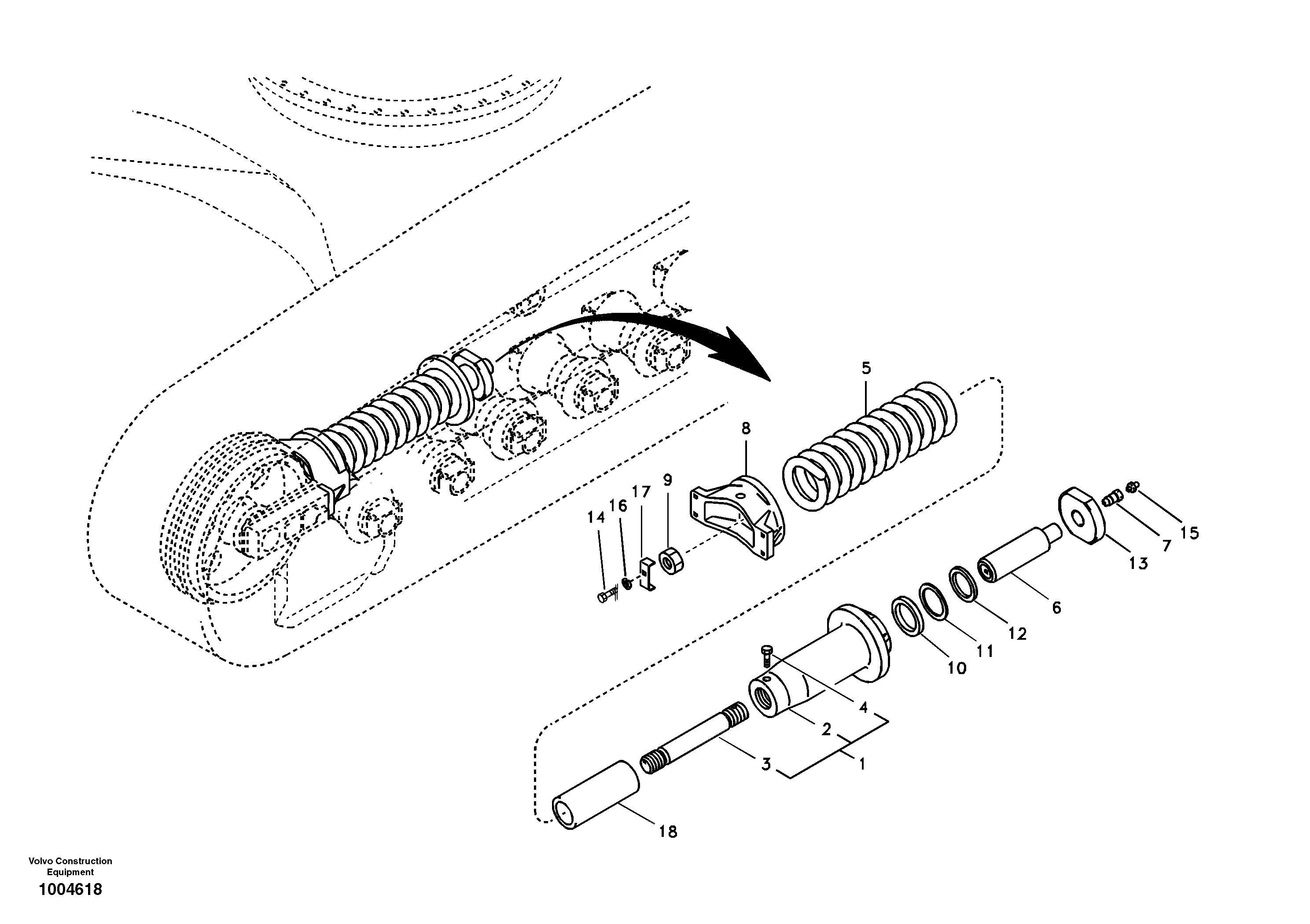 Undercarriage, spring package — volvo parts diagram