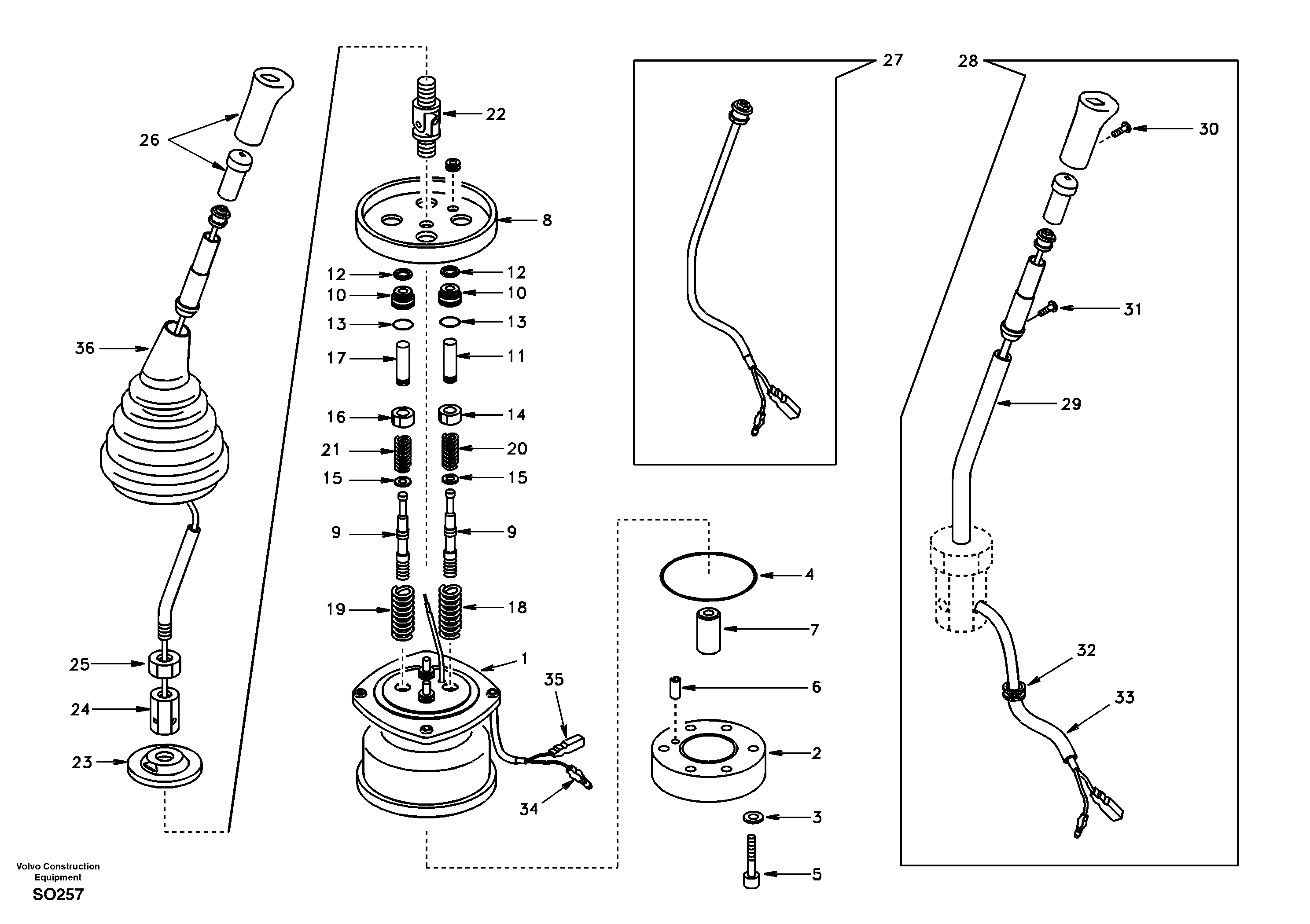 Servo system, remote control valve — volvo parts diagram