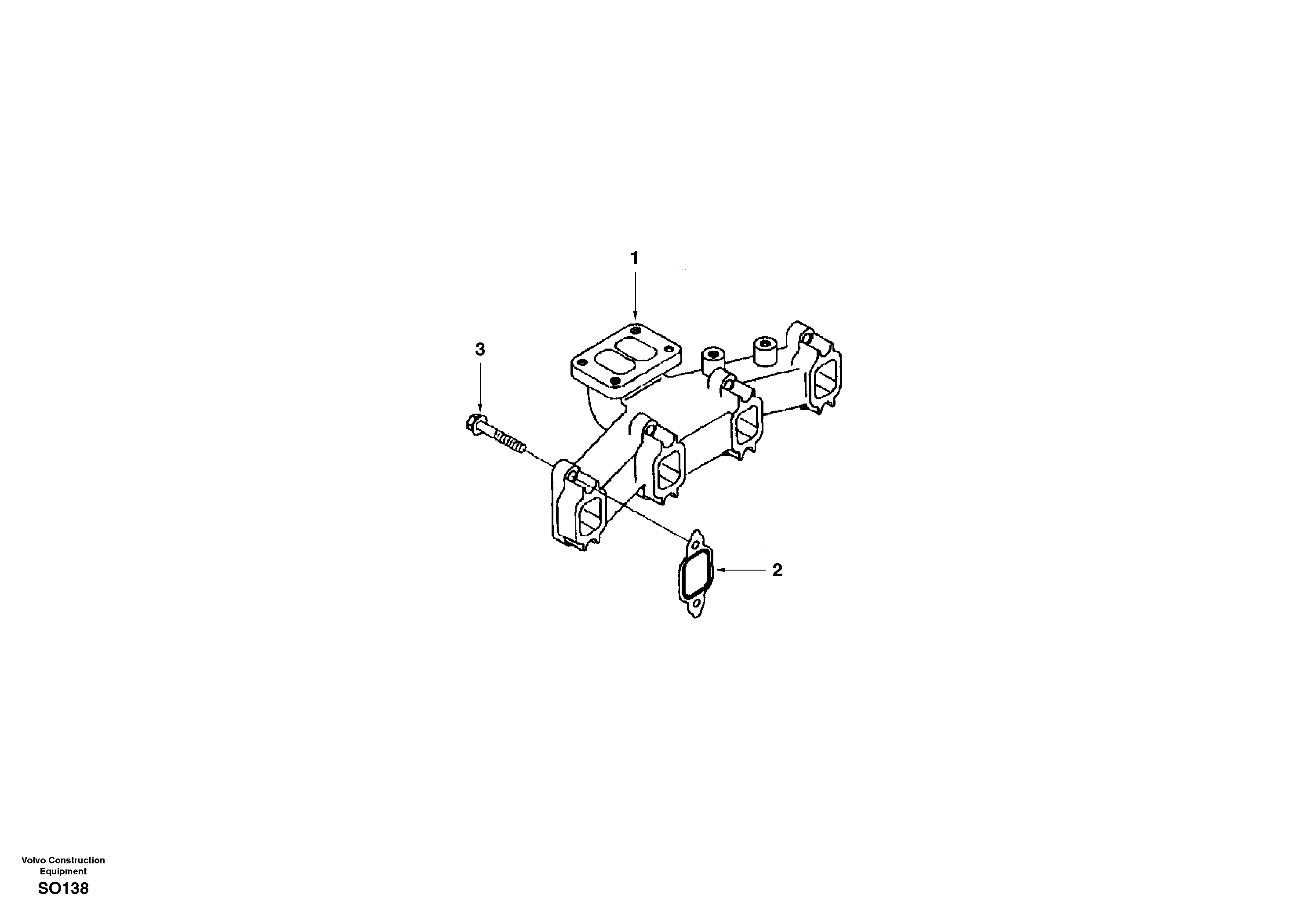 Exhaust manifold — volvo parts diagram