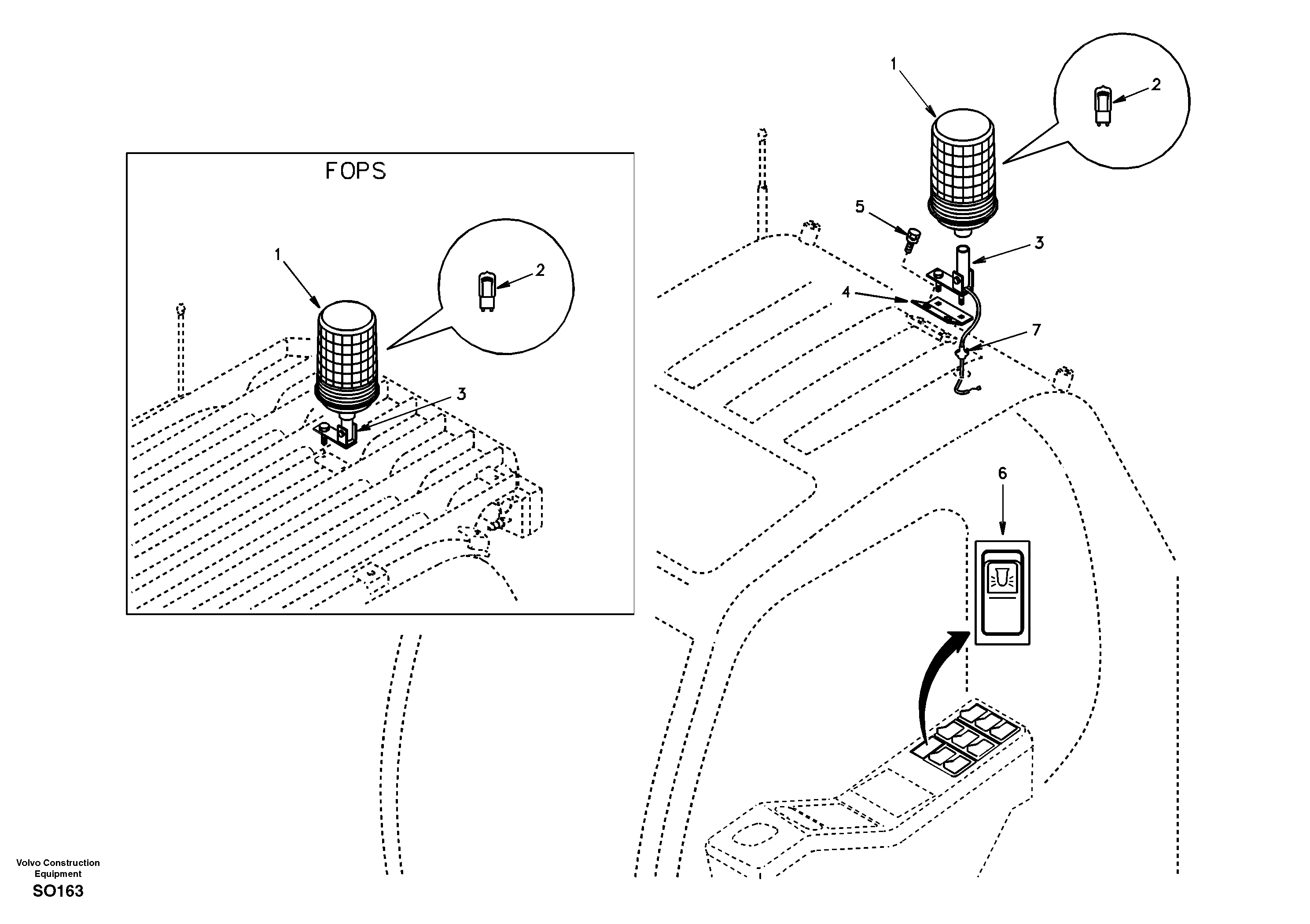 Rotating beacon — volvo parts diagram