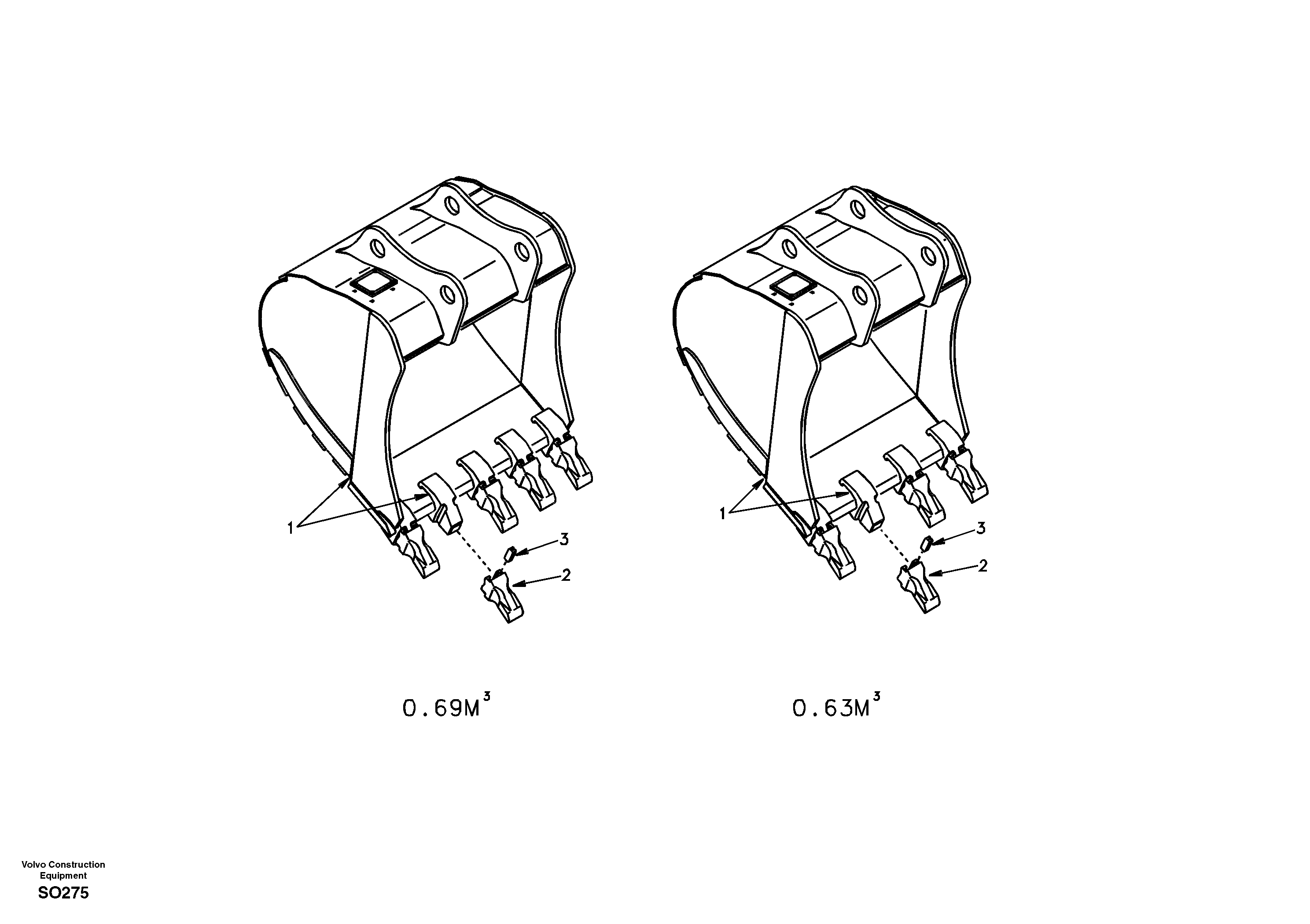 Buckets for Quickfit — volvo parts diagram