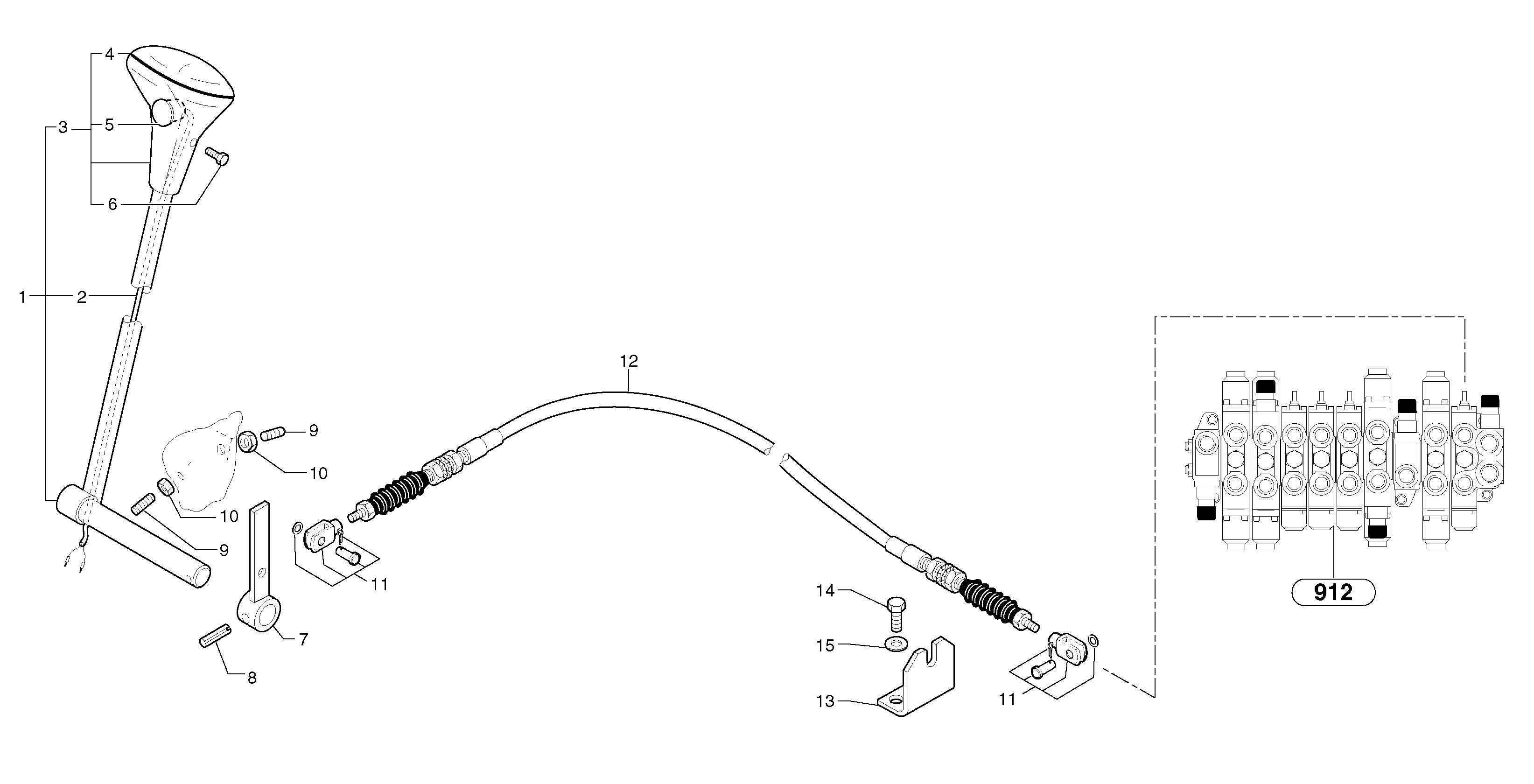 Control lever : dozer blade — volvo parts diagram
