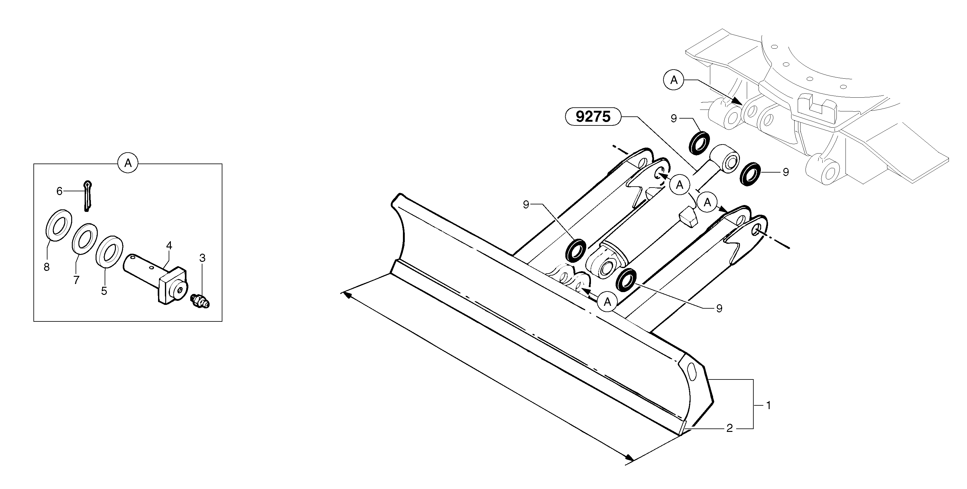Dozer blade — volvo parts diagram
