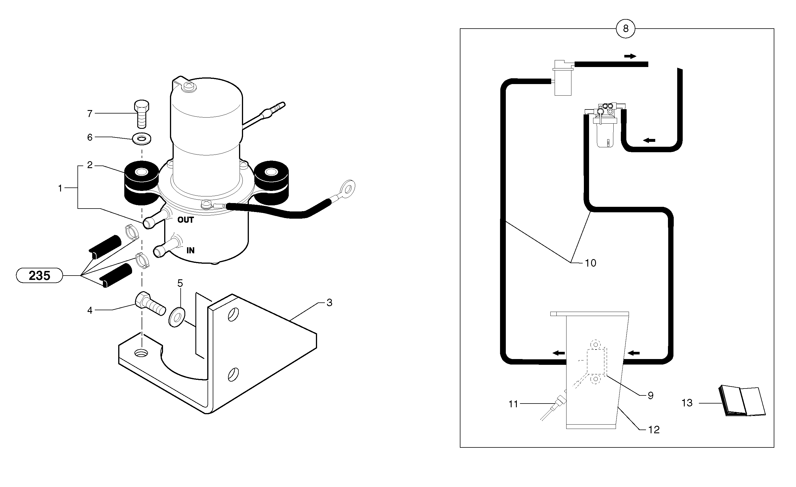 Fuel pump — volvo parts diagram