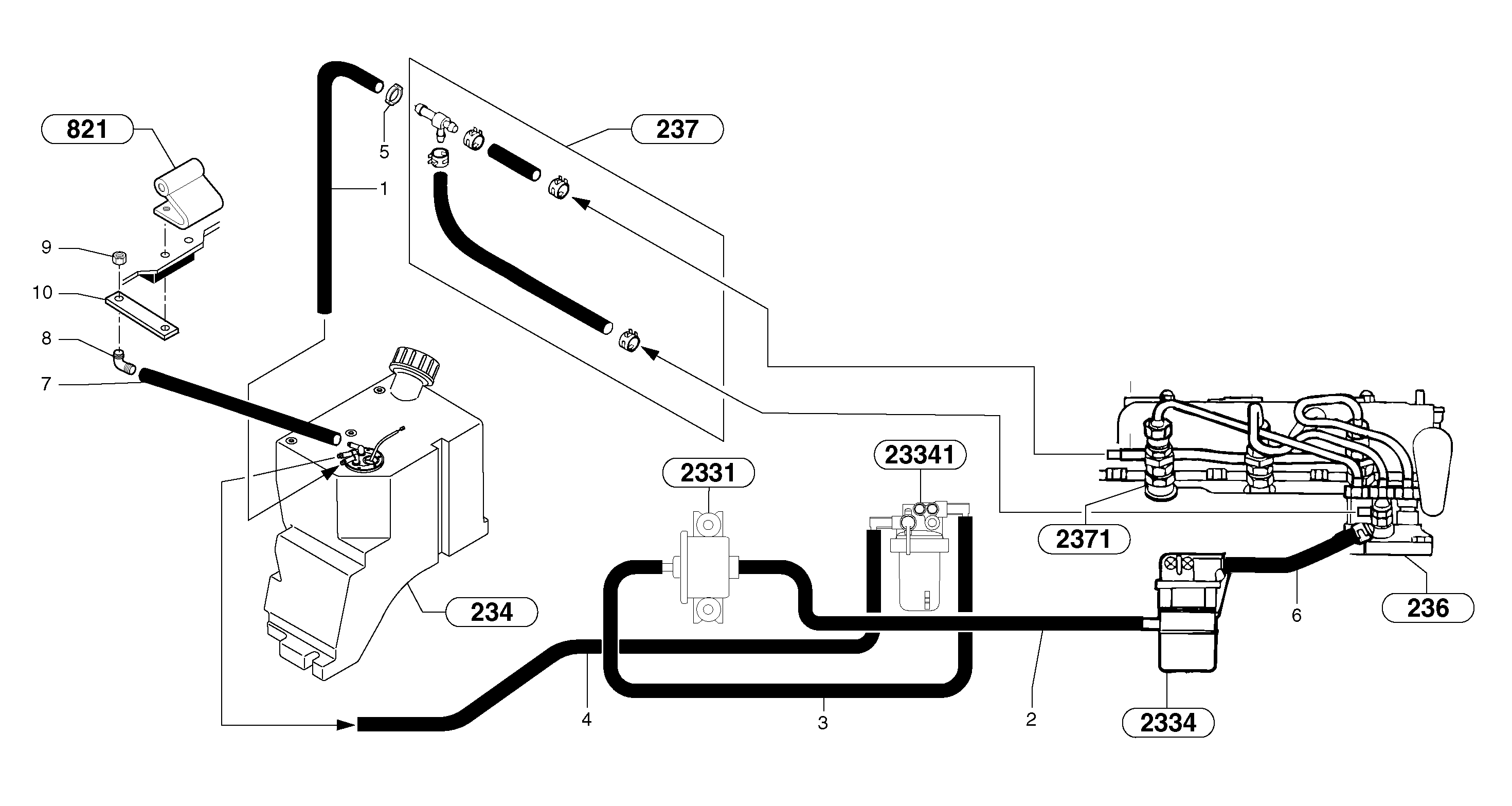 Fuel circuit — volvo parts diagram