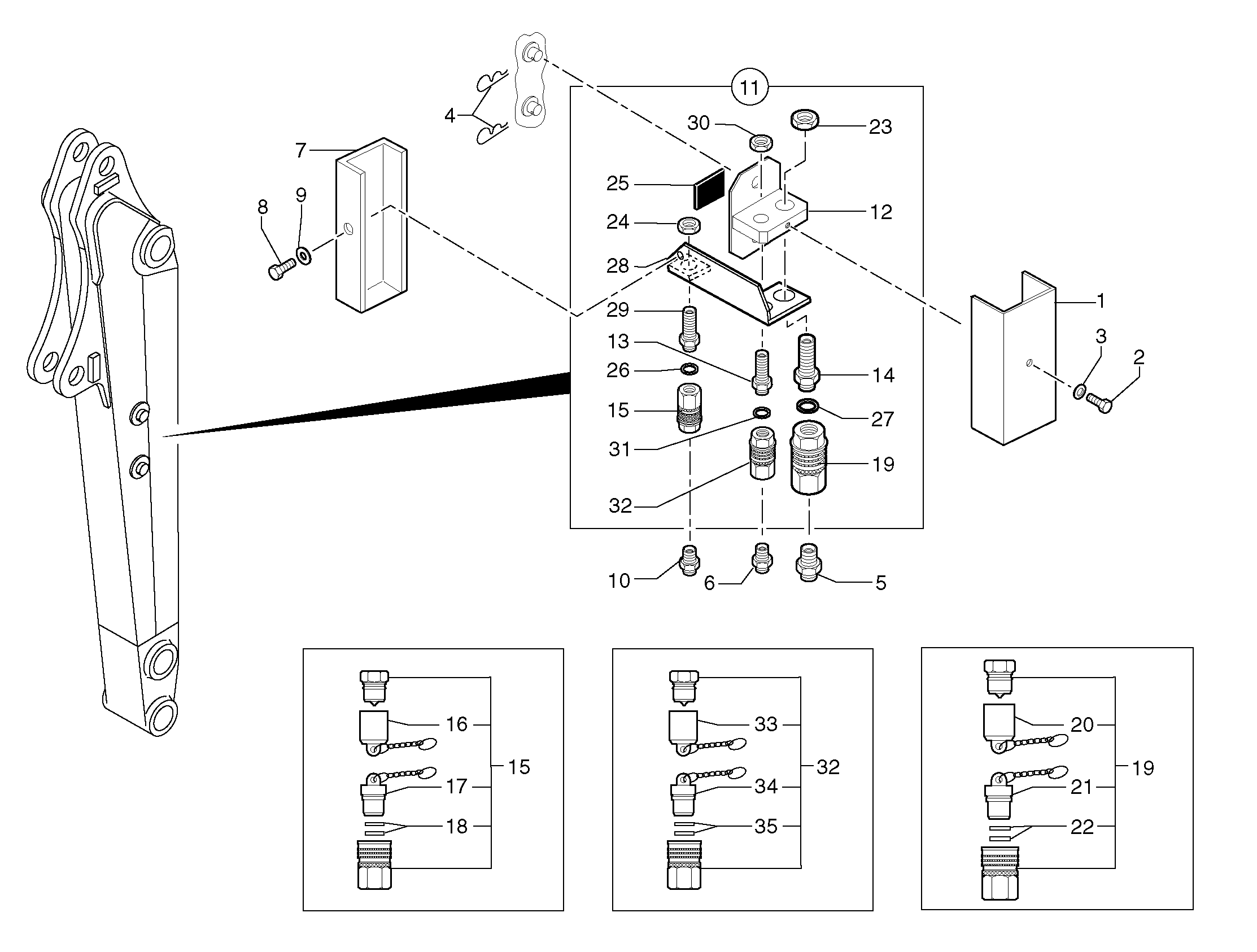 Kit coupler ( double acting ) — volvo parts diagram