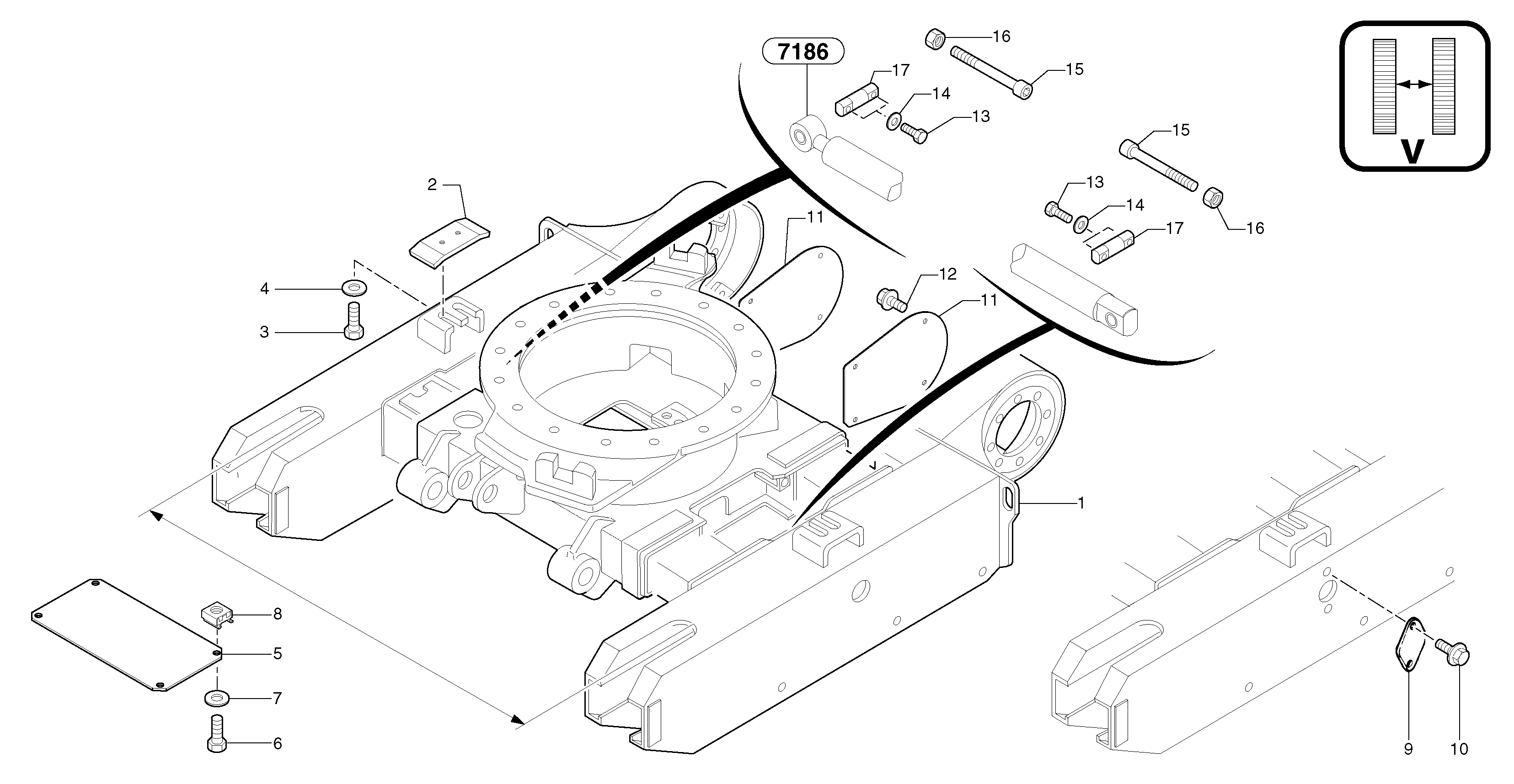 Lower frame / variable track — volvo parts diagram