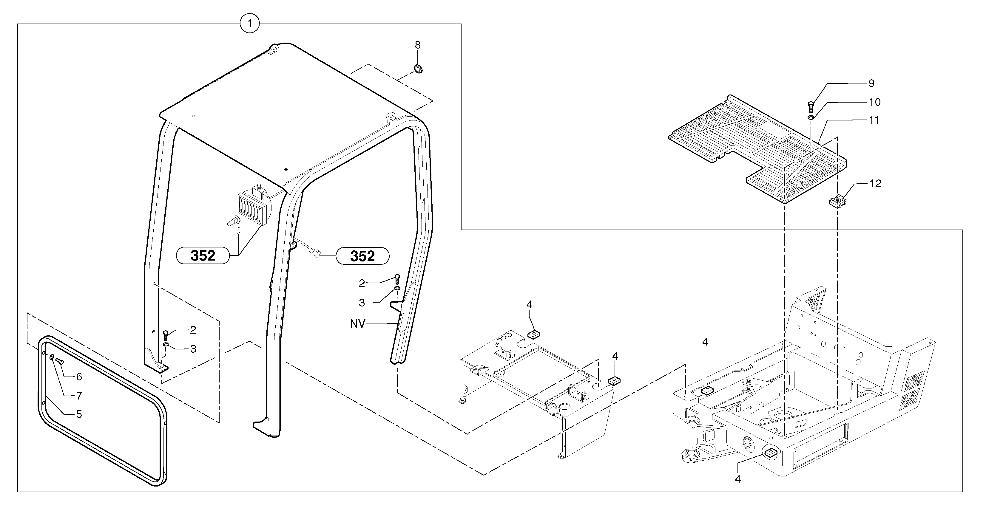 Canopy — volvo parts diagram