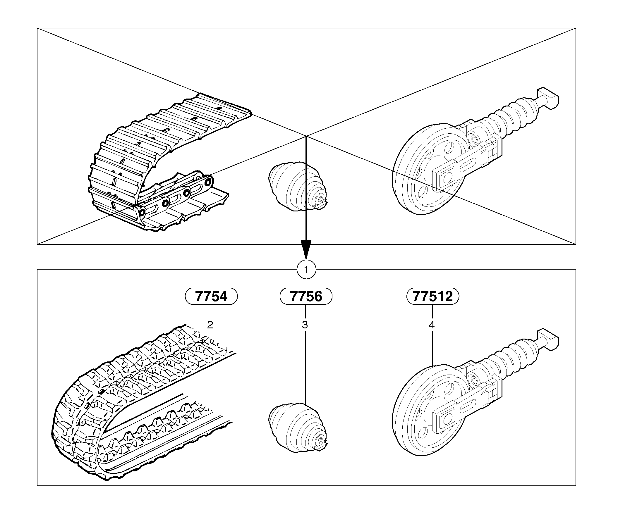Rubber track kit — volvo parts diagram