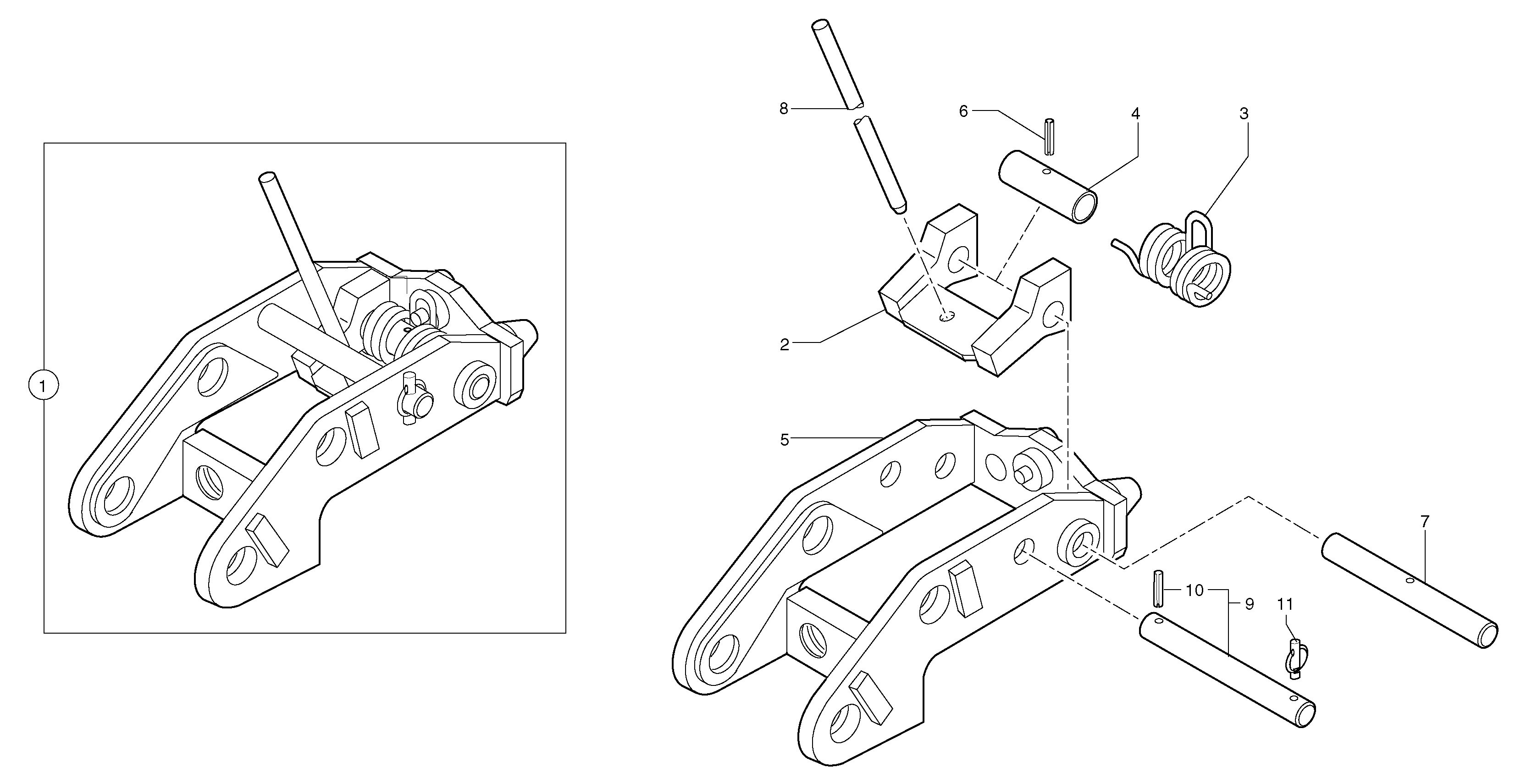 Tool holder / mechanical control — volvo parts diagram