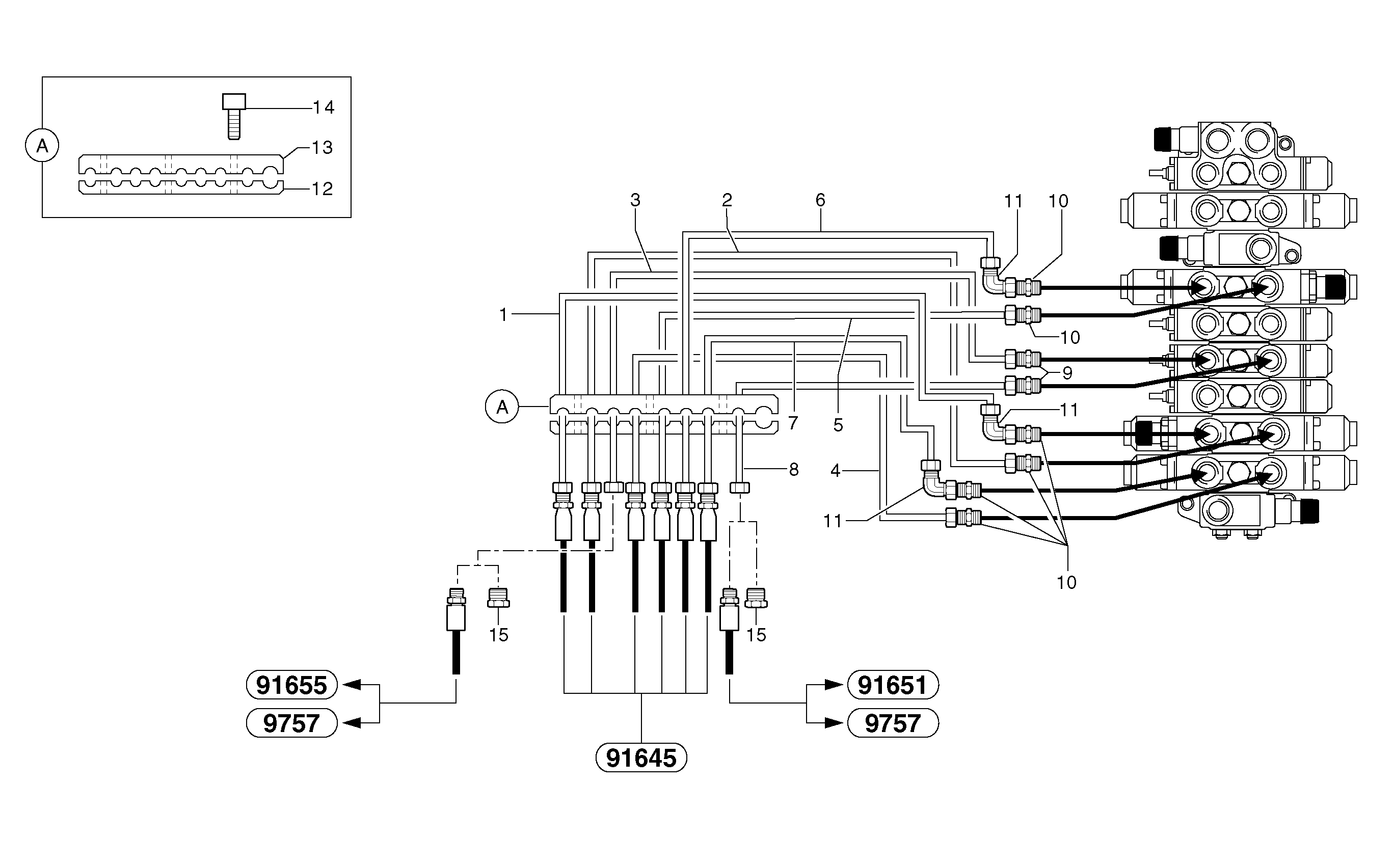 Hydraulic circuit ( platform ) — volvo parts diagram