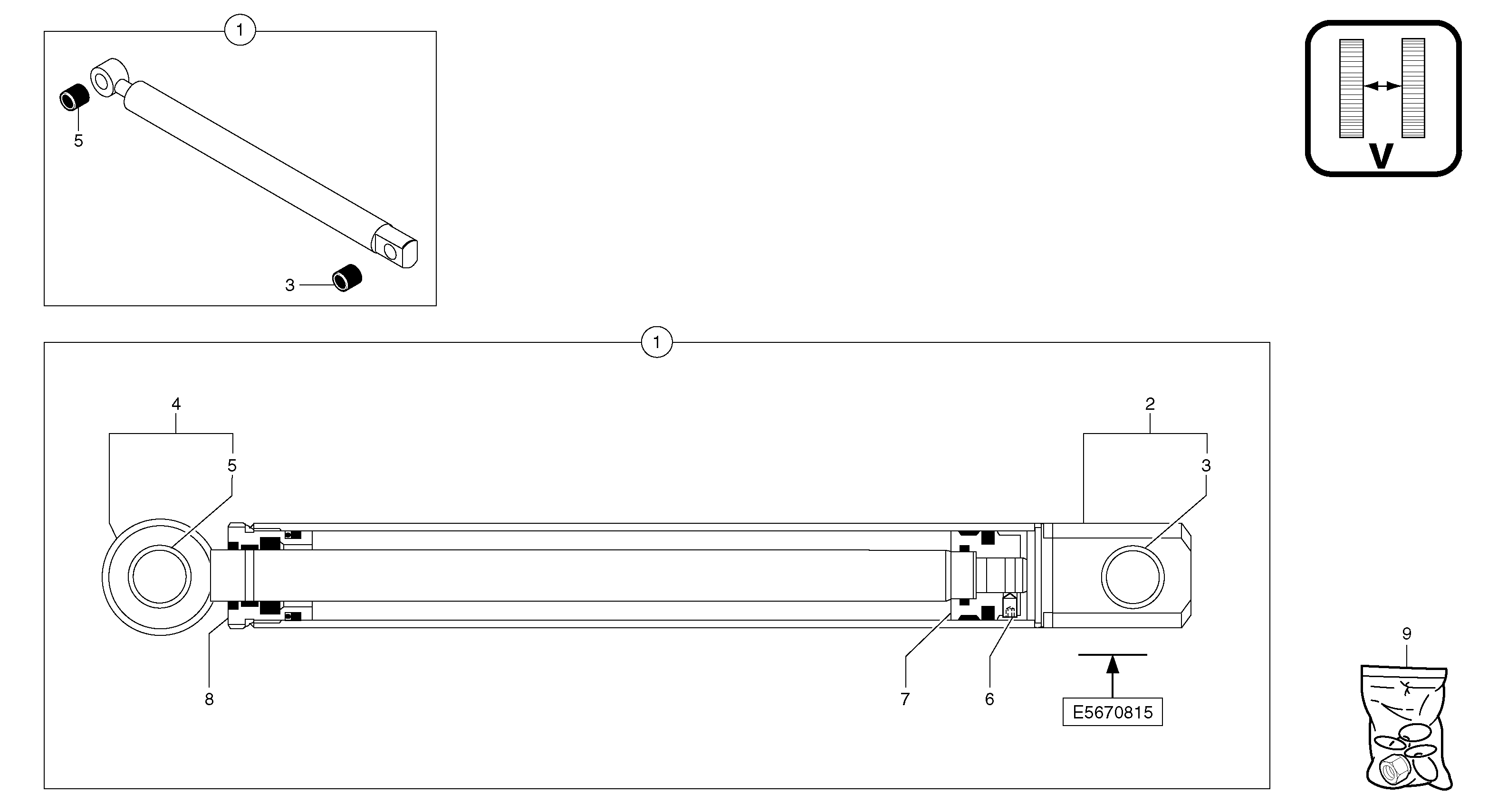 Variable track cylinder — volvo parts diagram