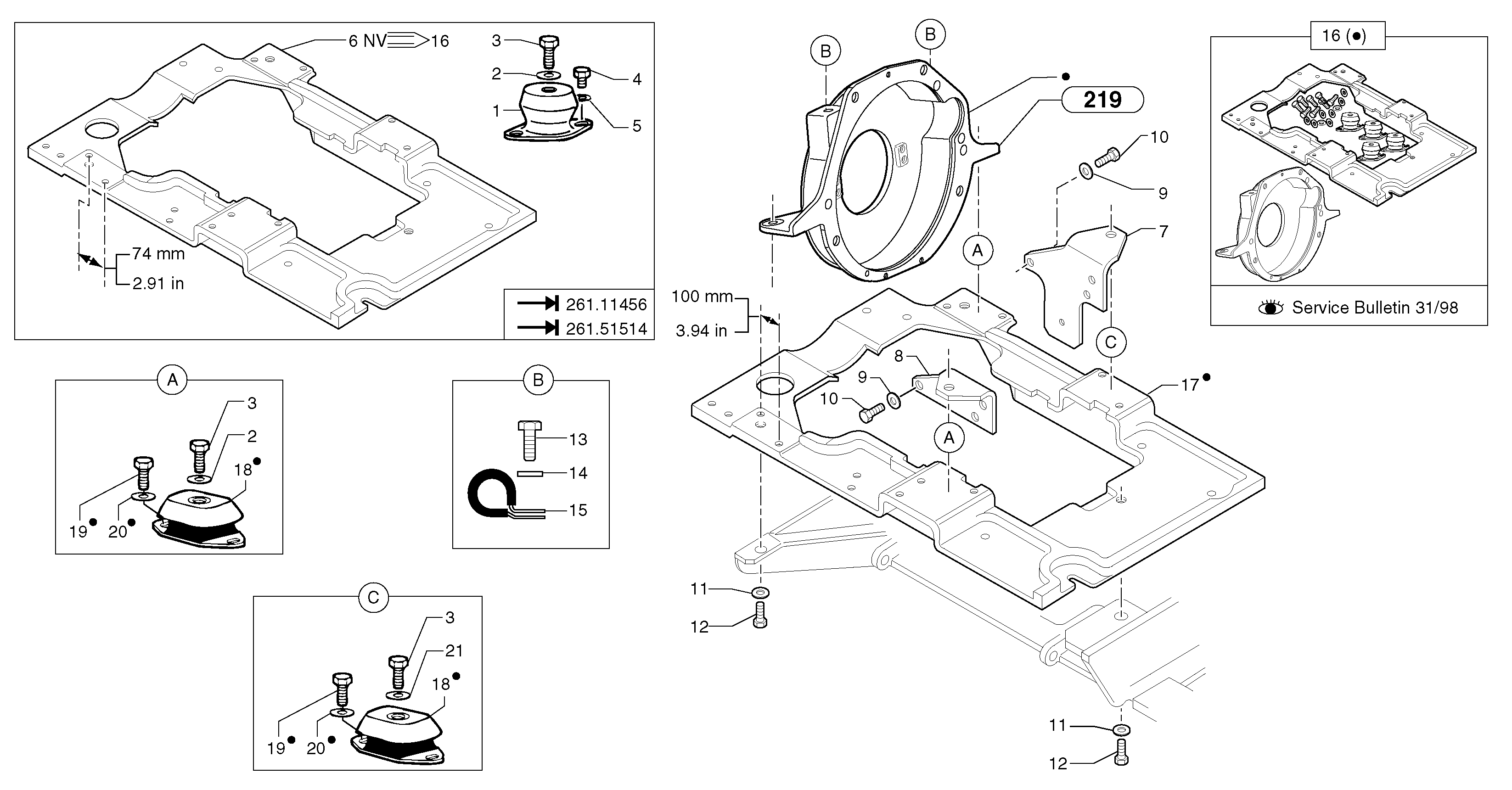 Engine mounts — volvo parts diagram