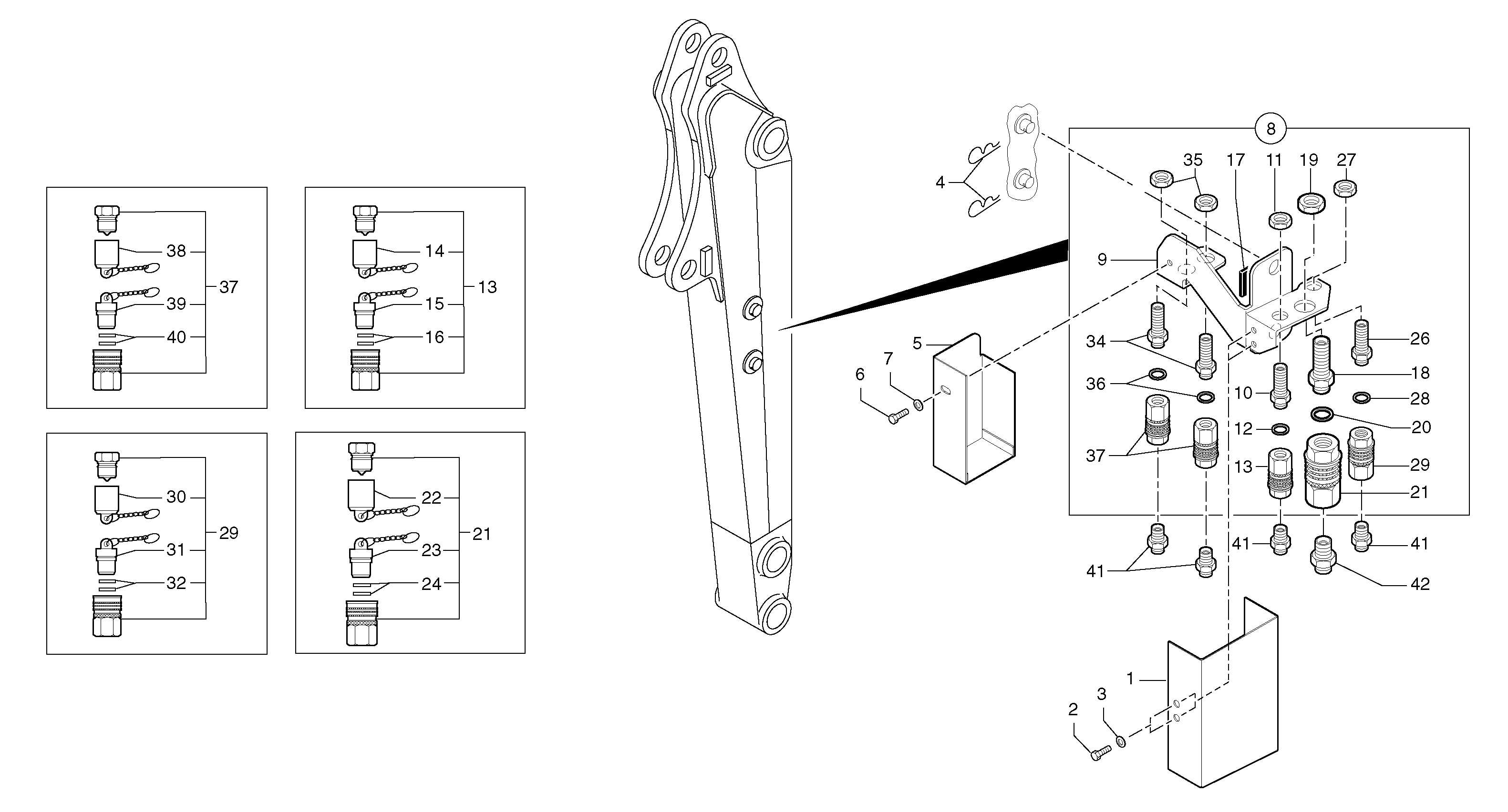 Kit coupler ( grab jaw ) — volvo parts diagram