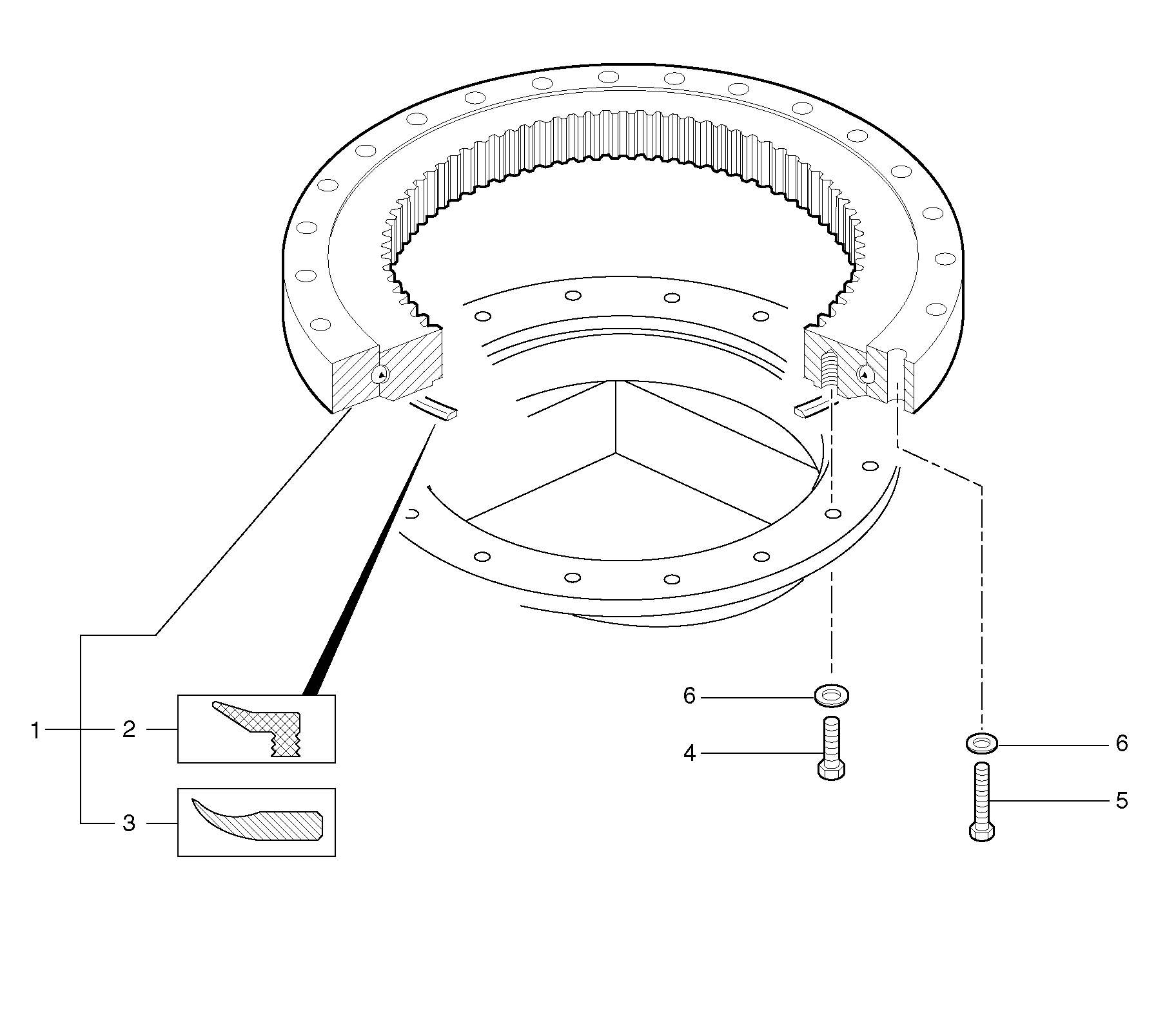 Slewing ring — volvo parts diagram