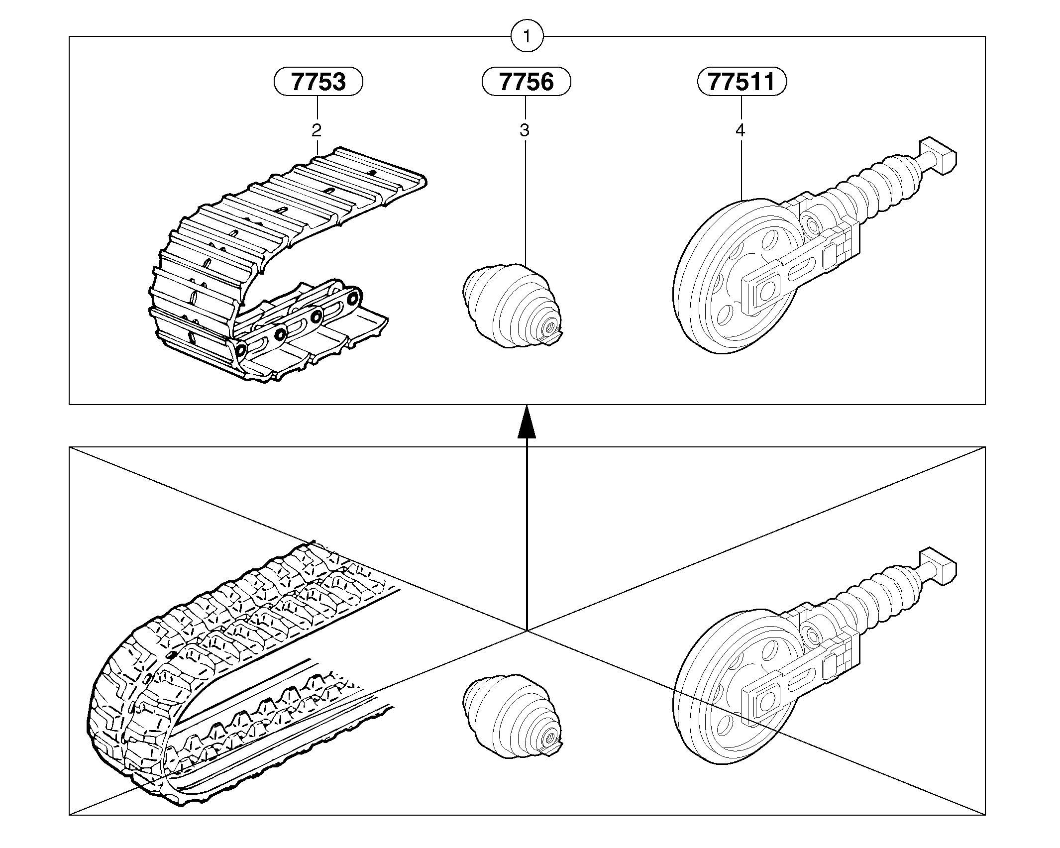 Steel track kit — volvo parts diagram