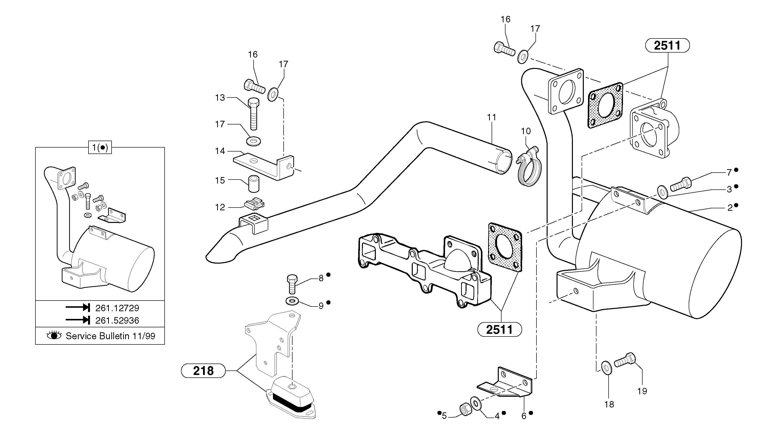 Muffler — volvo parts diagram