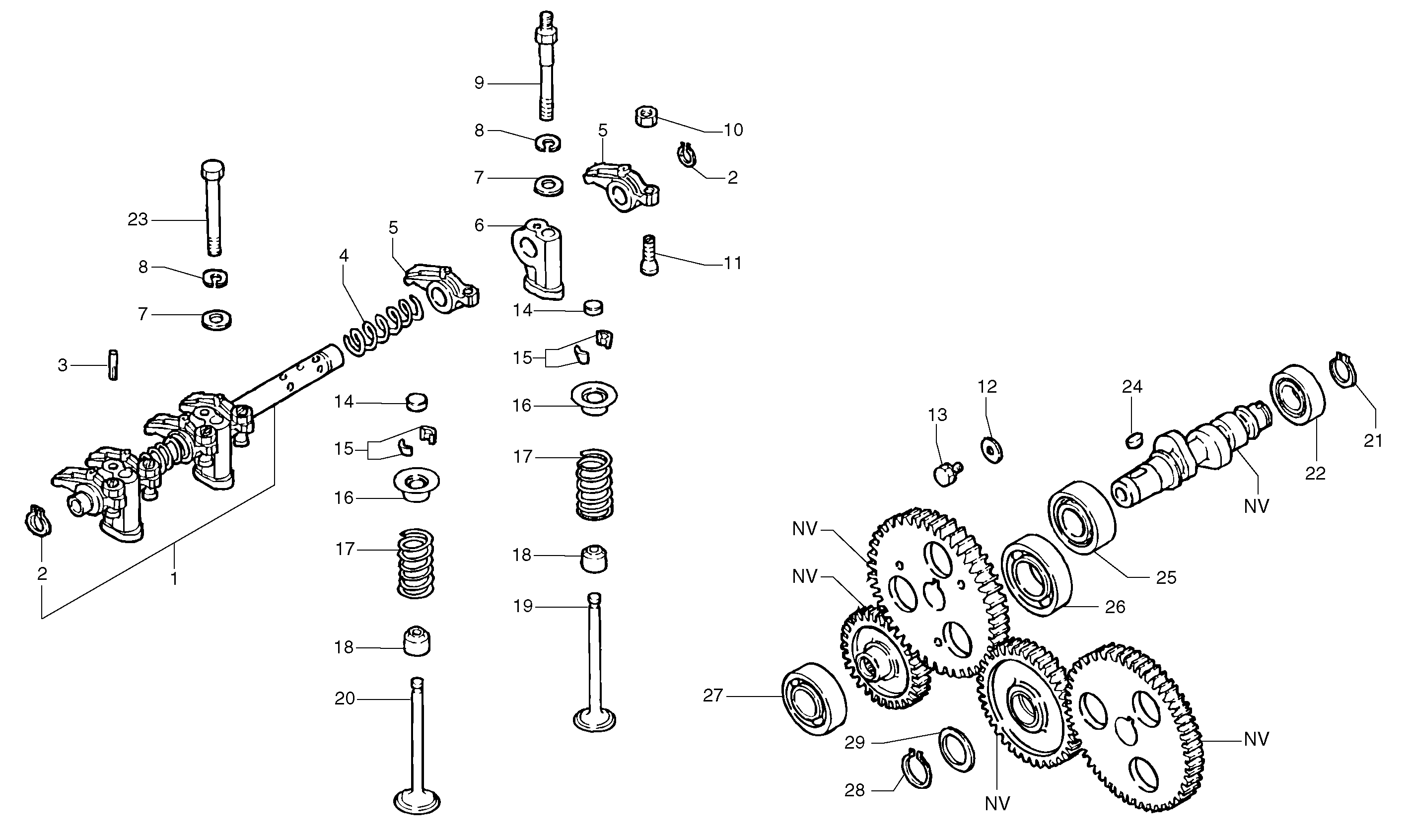 Timing gears — volvo parts diagram