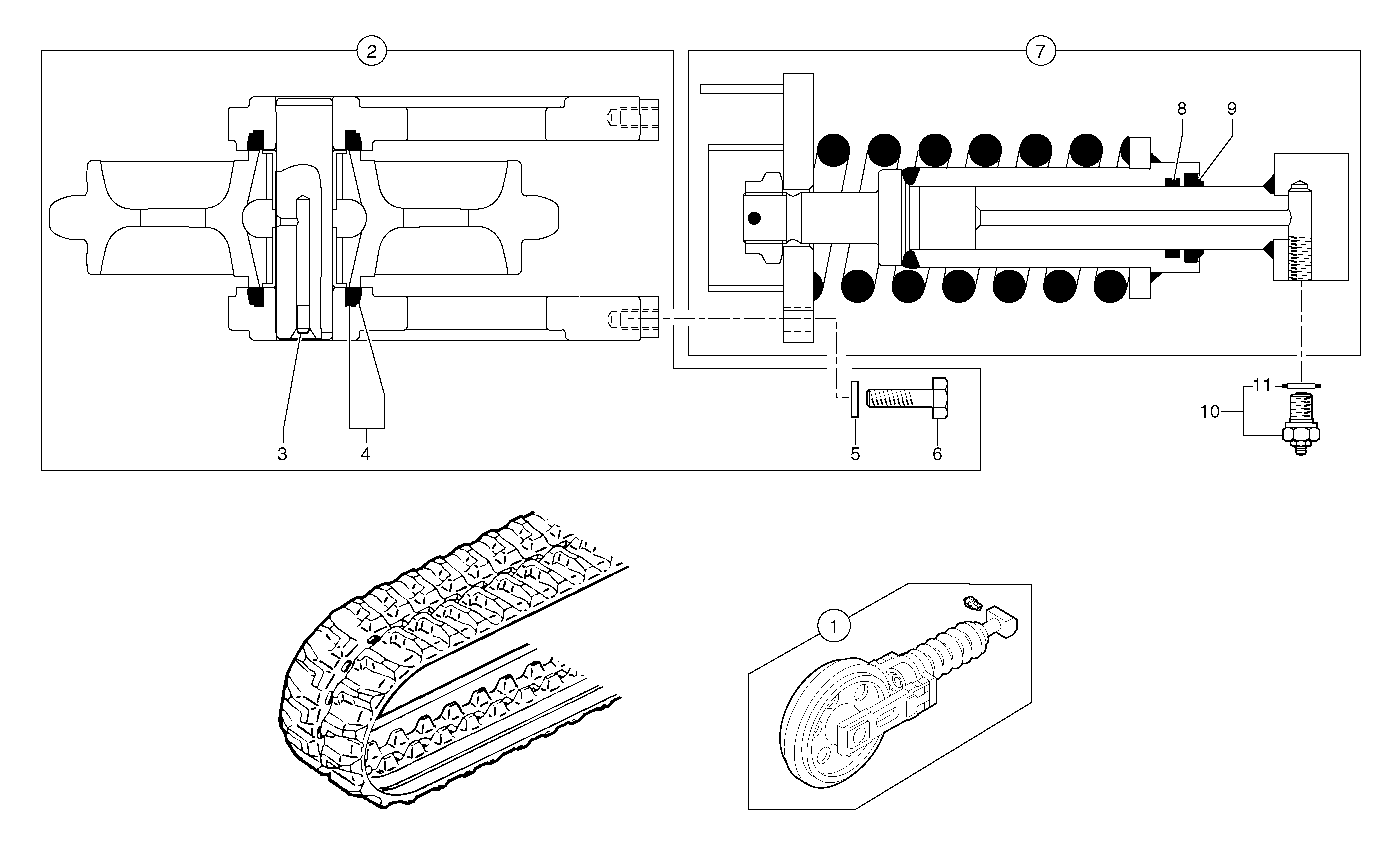 Track tensioning ( rubber tracks ) — volvo parts diagram