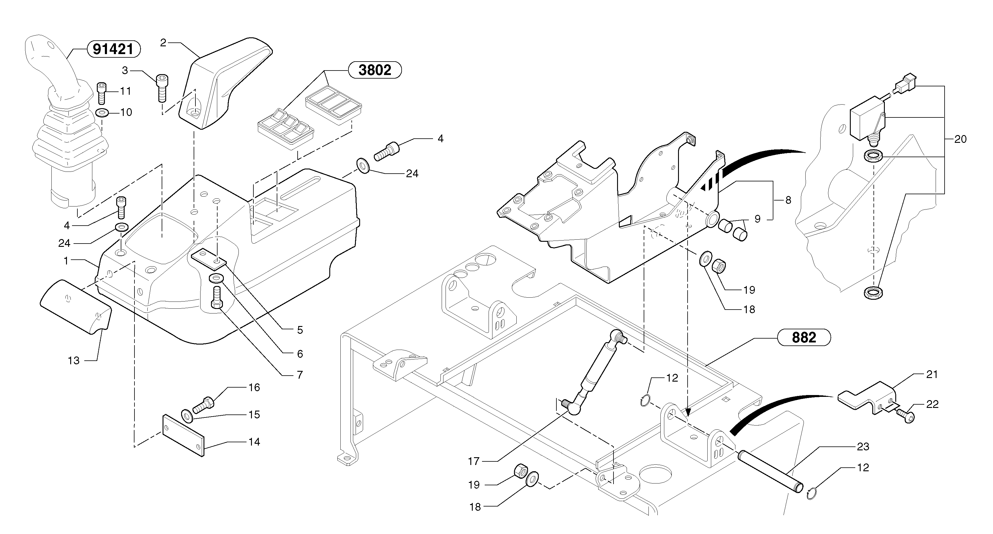 Operator's station : instrument panel ( left ) — volvo parts diagram