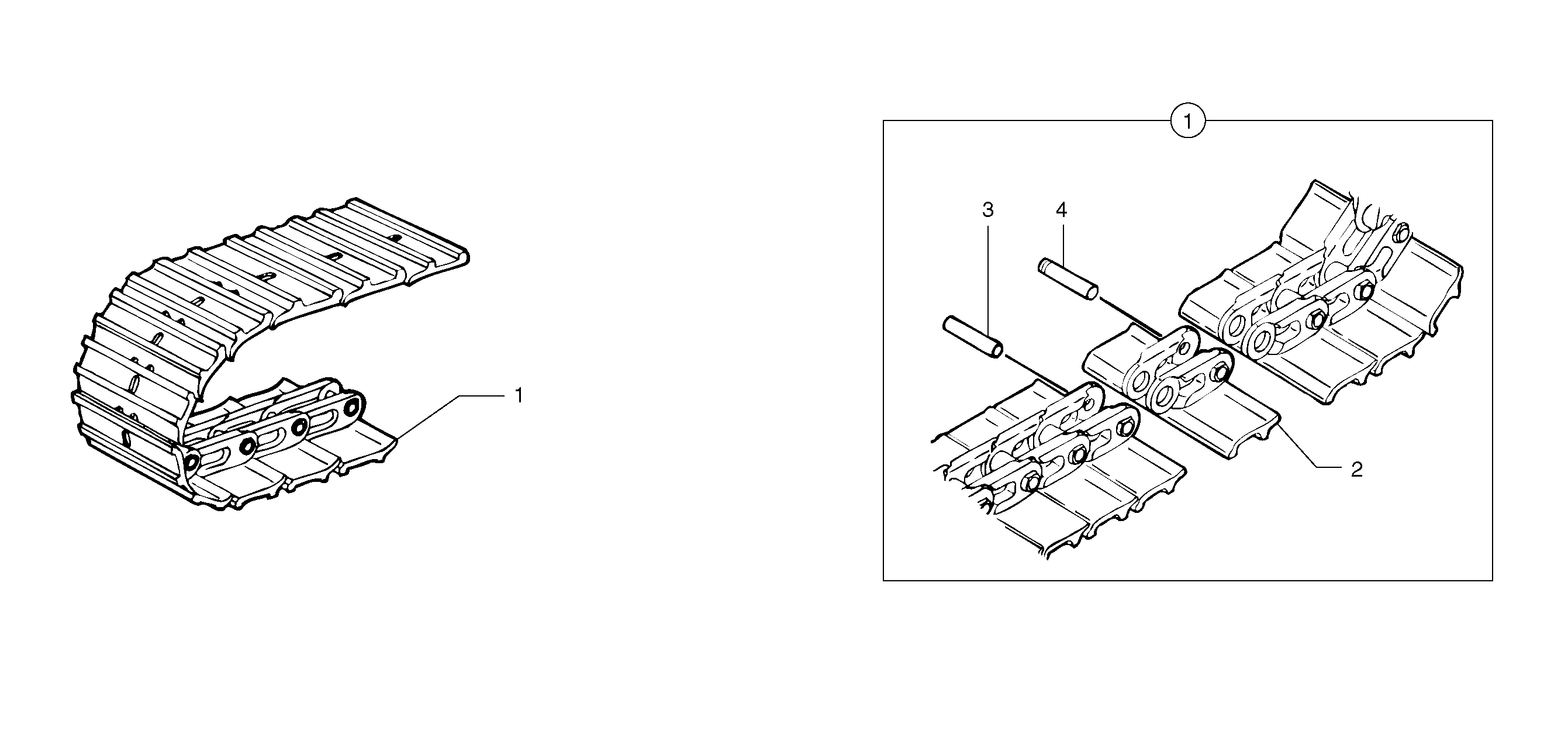 Steel tracks — volvo parts diagram