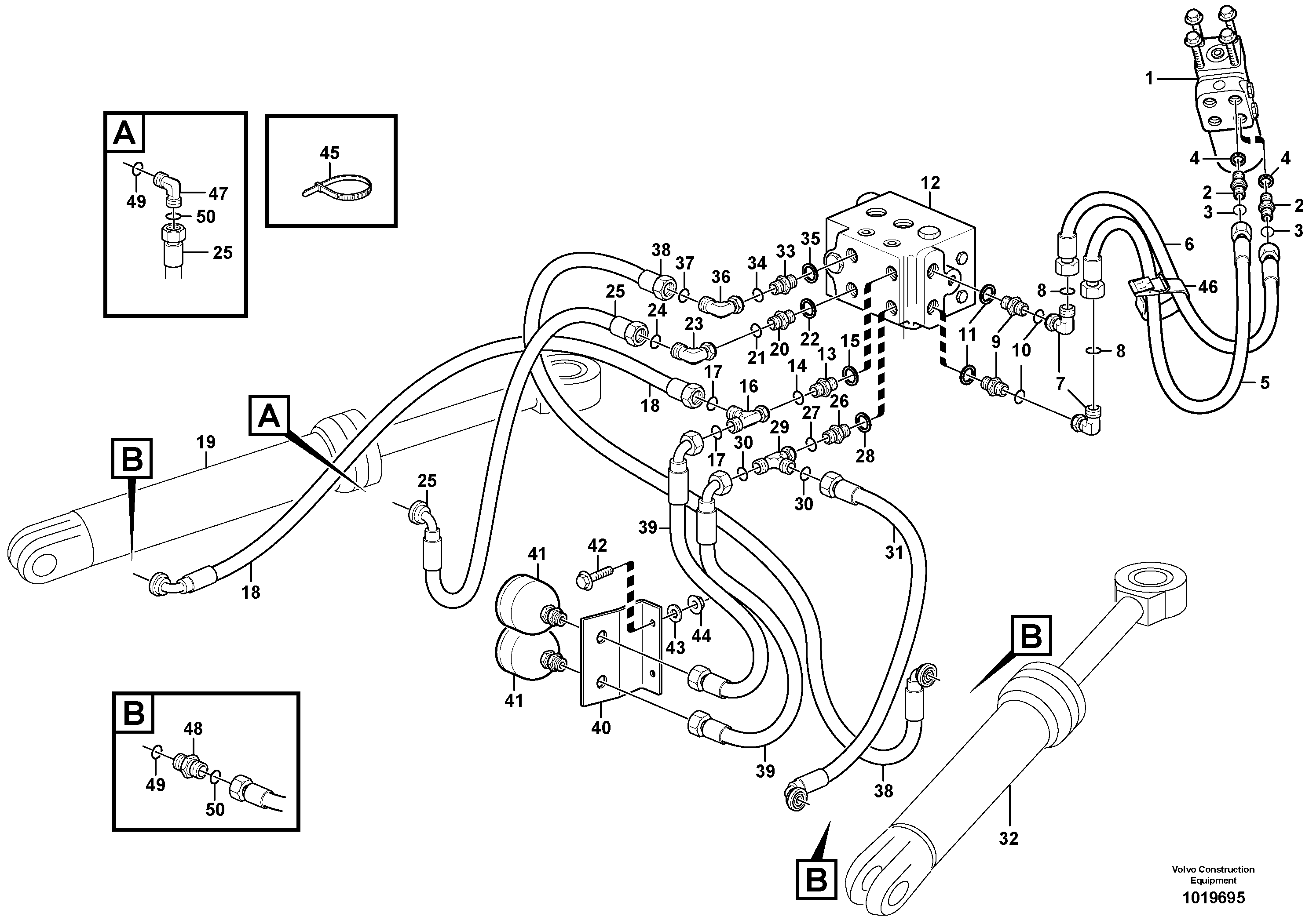 Steering system — volvo parts diagram