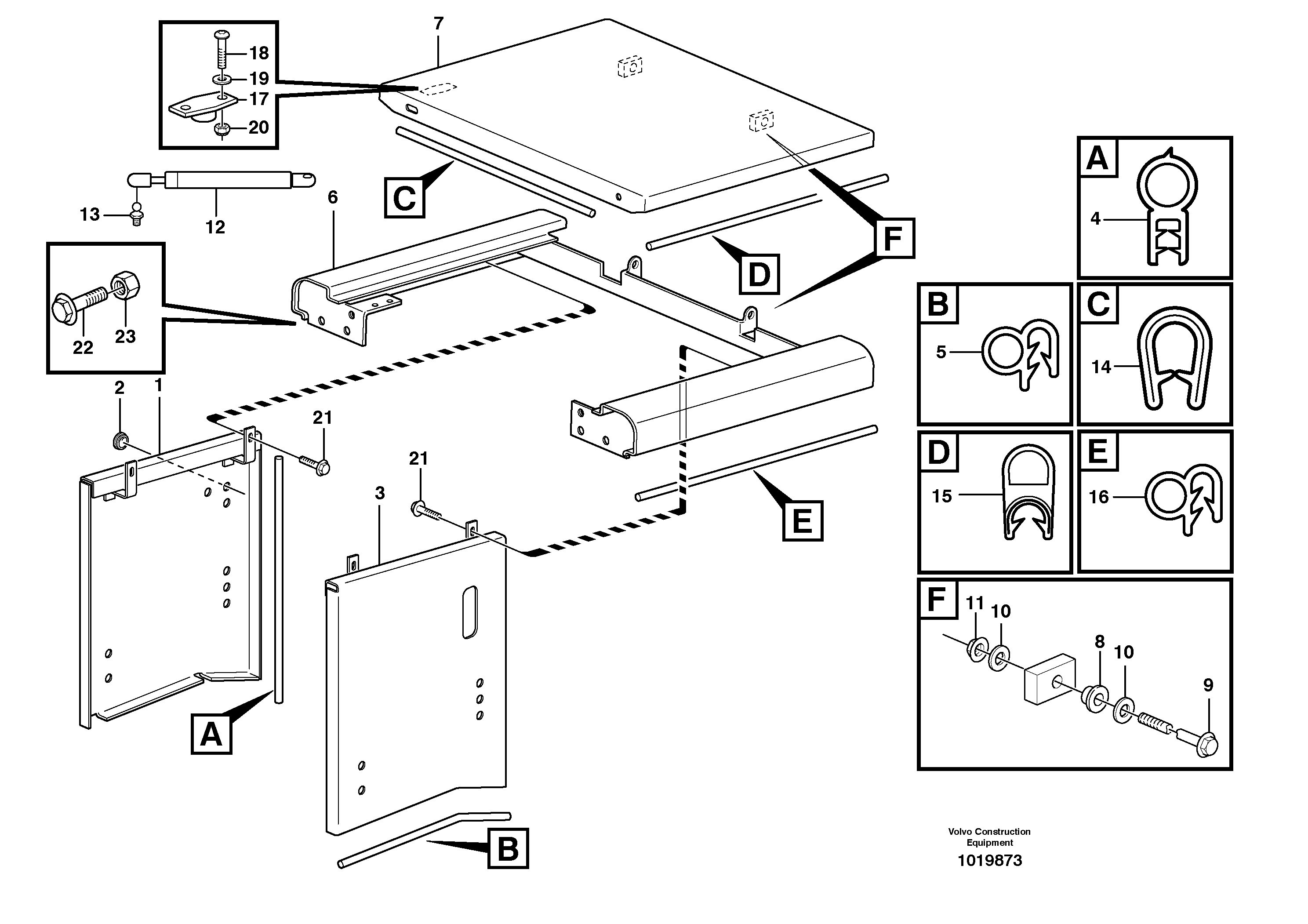 Side hatches, front — volvo parts diagram