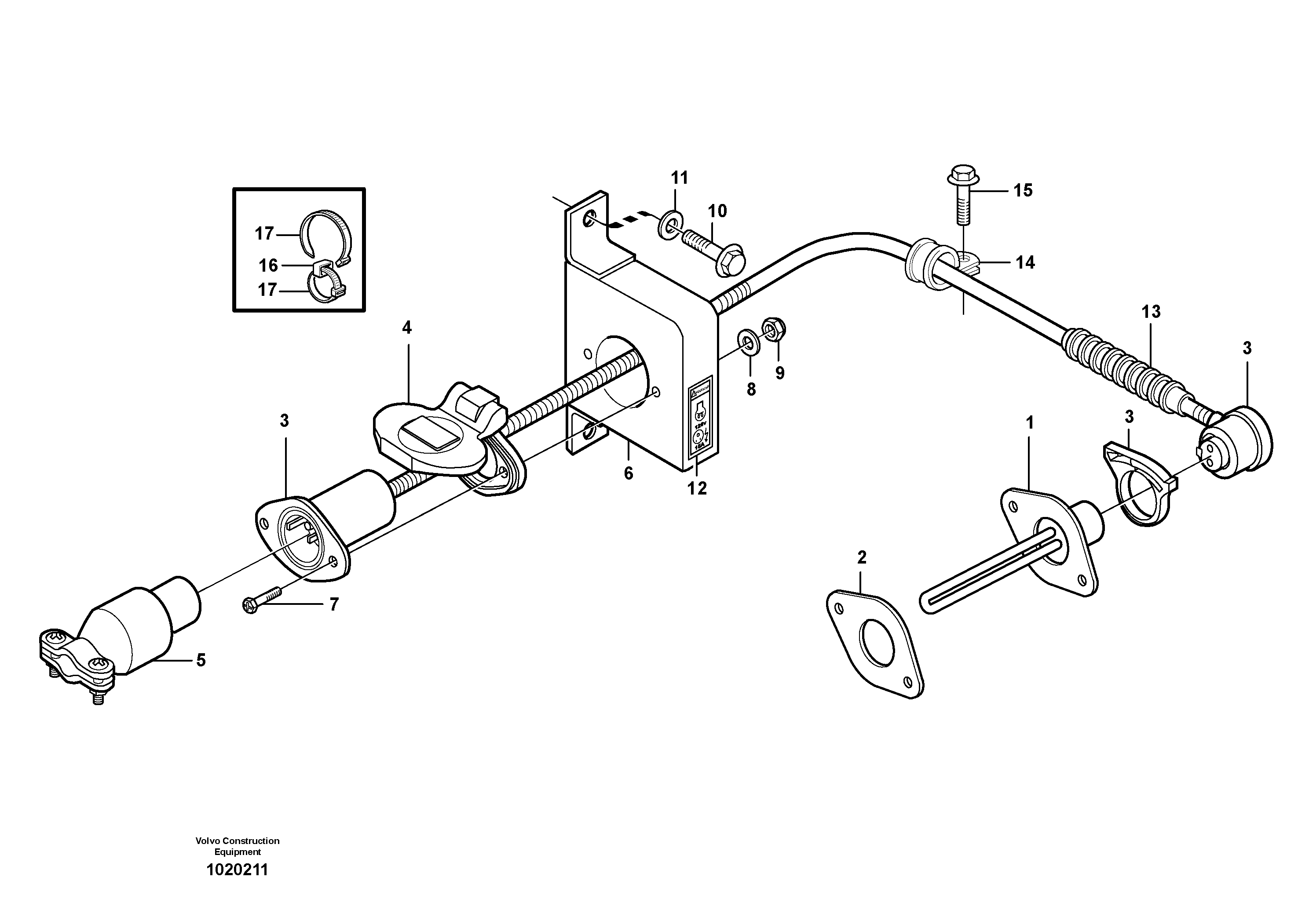 Engine heater  83536 — volvo parts diagram