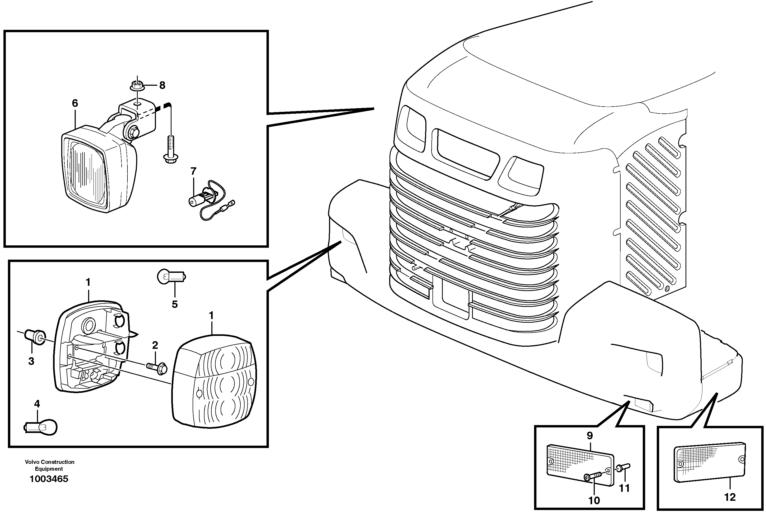 Lighting, rear — volvo parts diagram