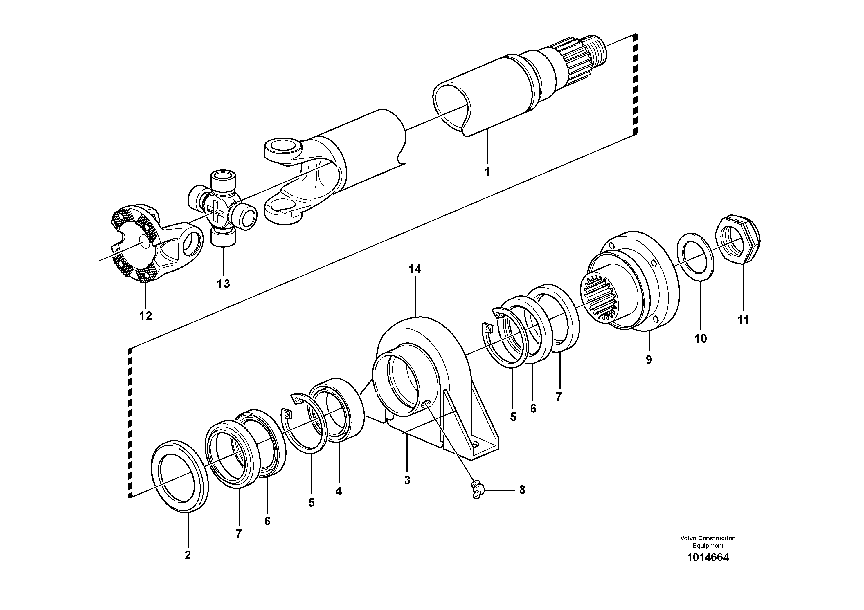 Propeller shaft — volvo parts diagram