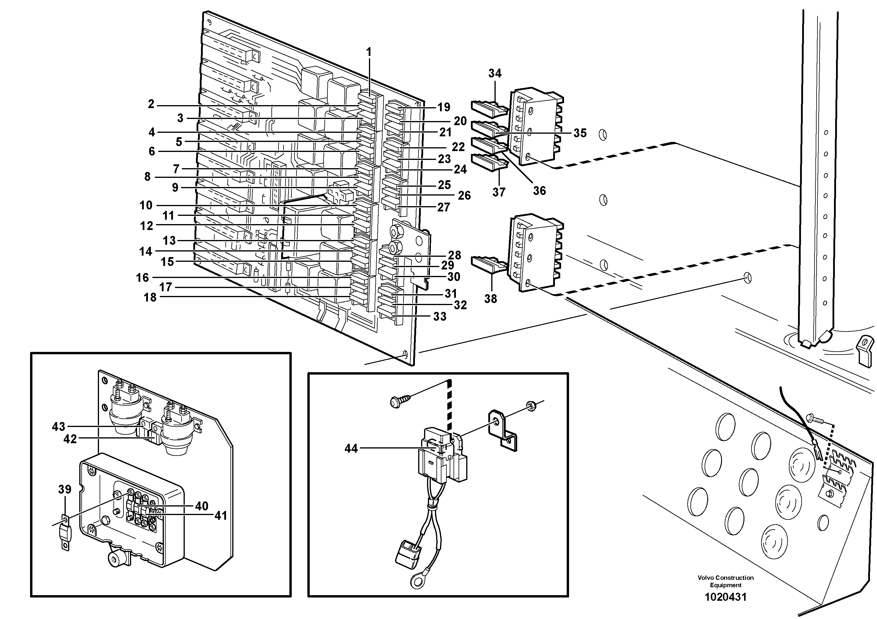 Fuses, reference list — volvo parts diagram