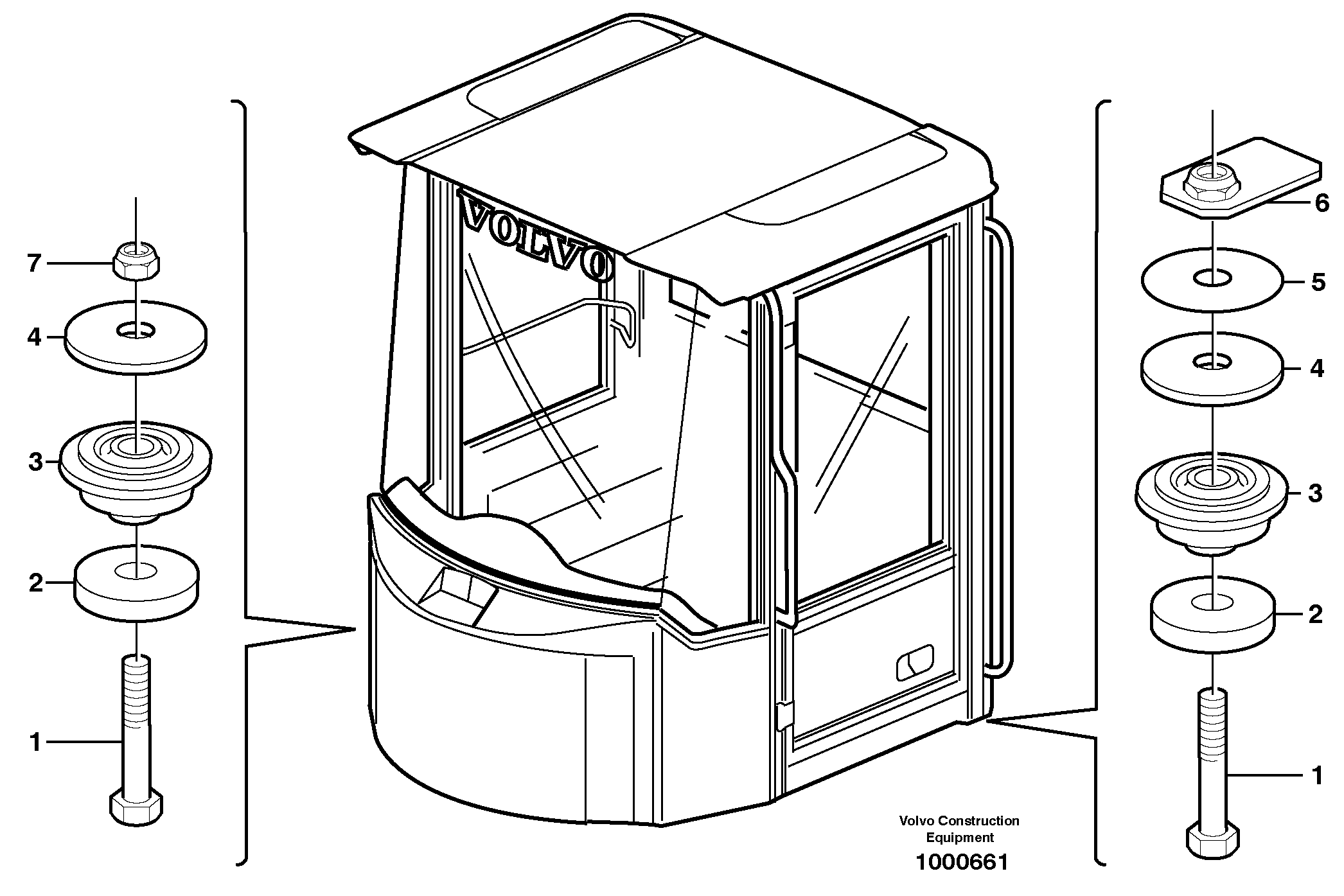 Cab mounting block — volvo parts diagram