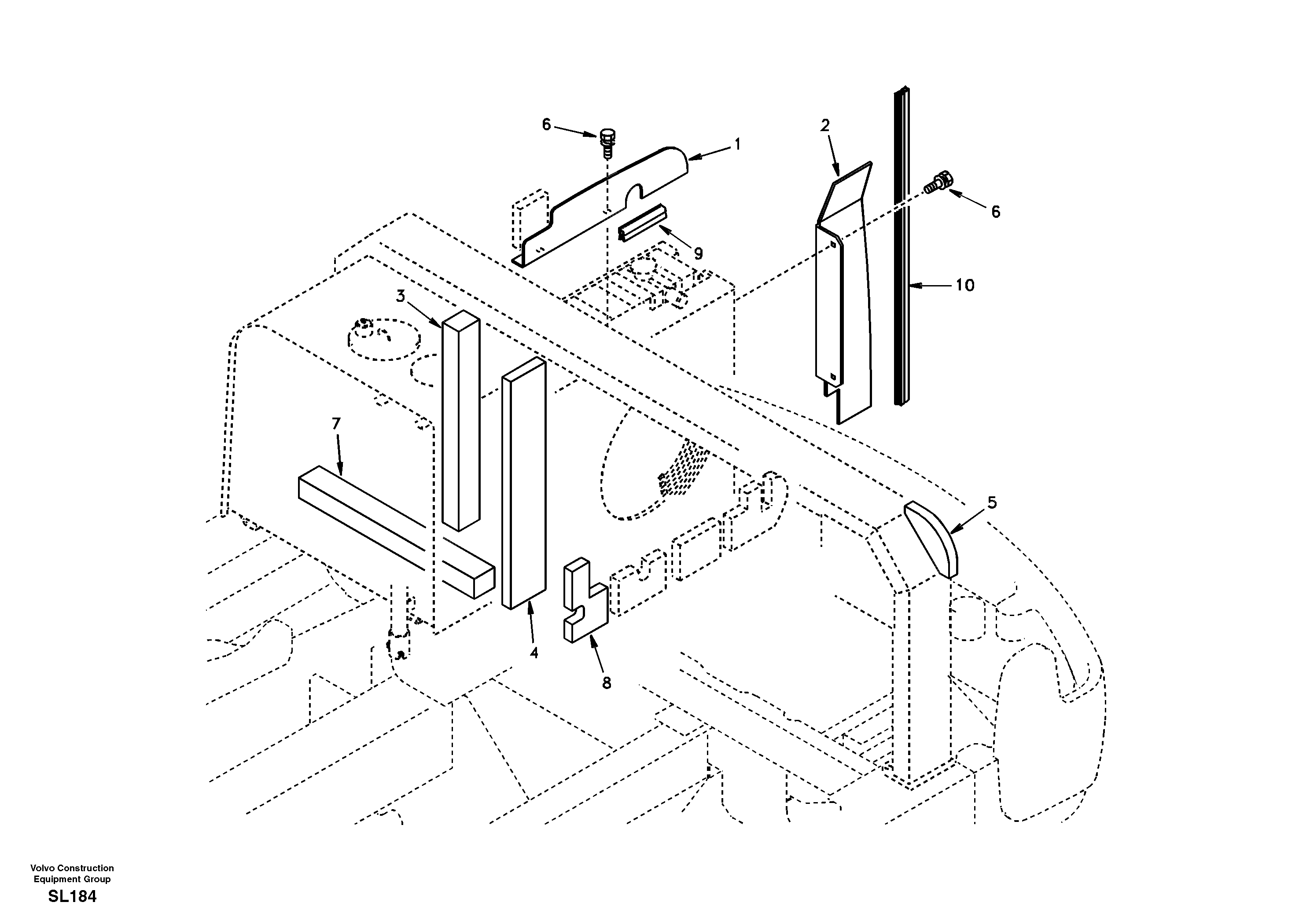 Cowl frame, cover and hood — volvo parts diagram