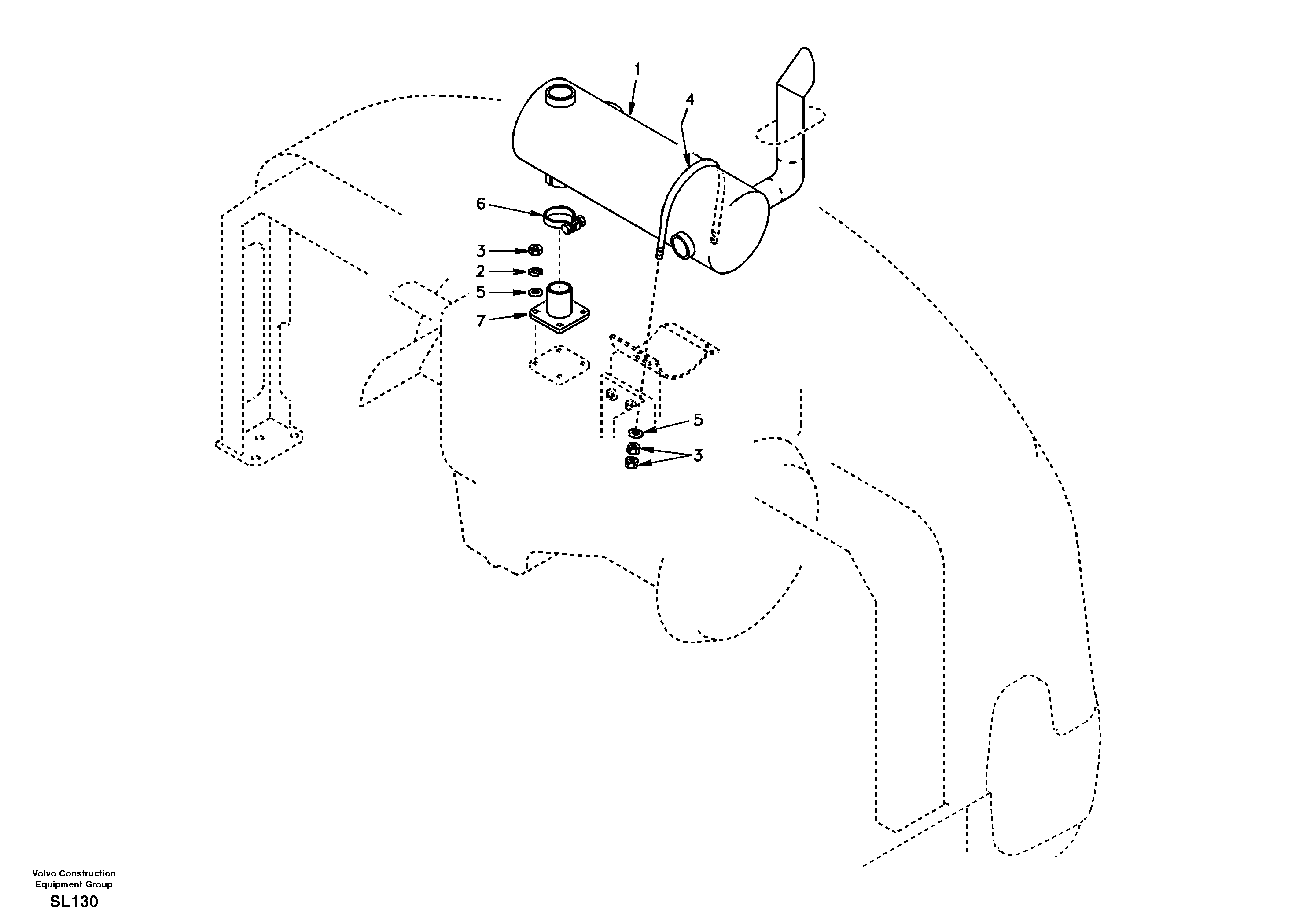 Exhaust system — volvo parts diagram