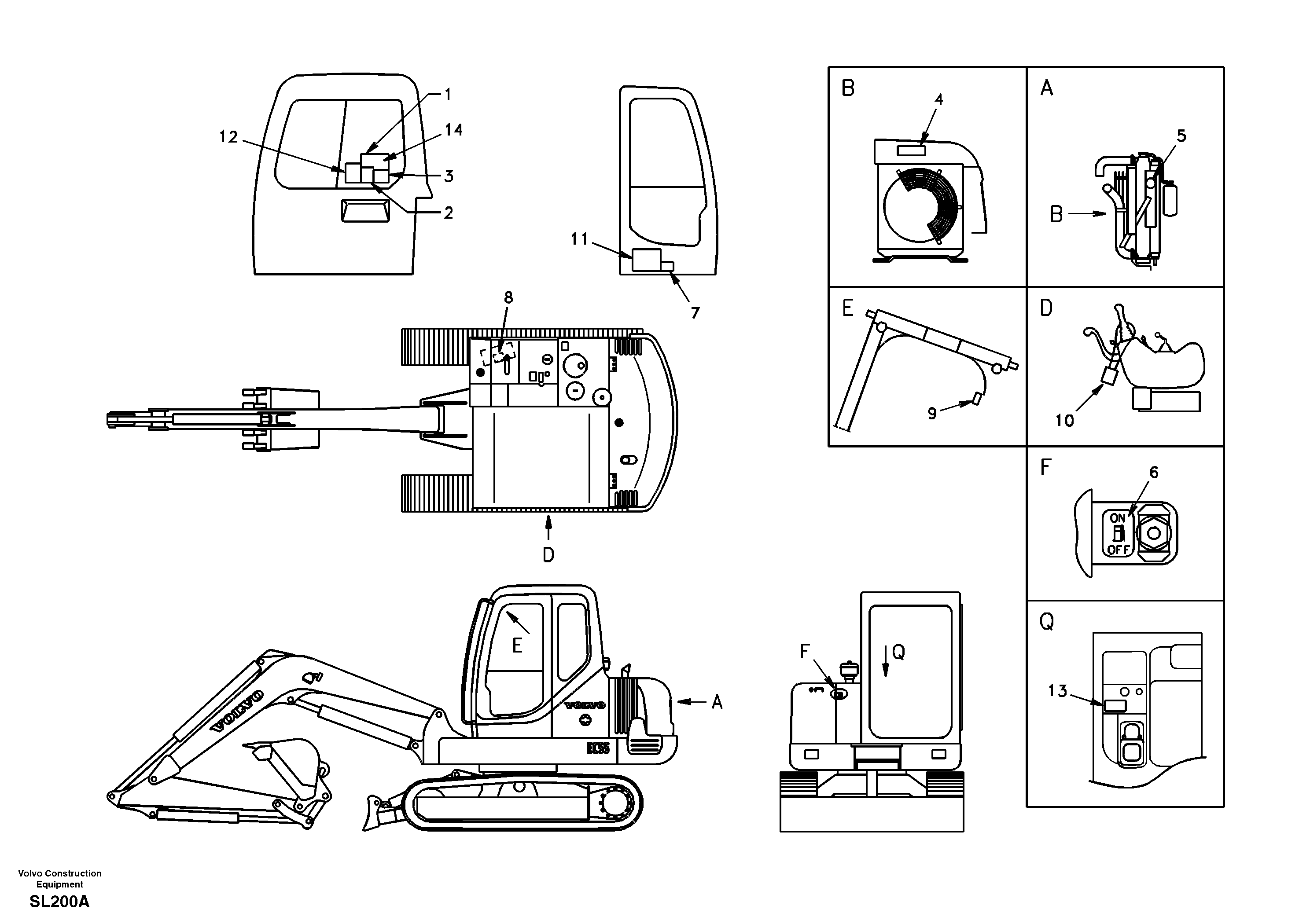 Decal, inner location — volvo parts diagram